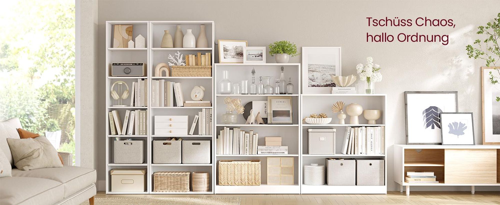 VASAGLE Bücherregal, mit 6 Ebenen, Standregal, Aufbewahrungsregal, für Wohnzimmer, Büro