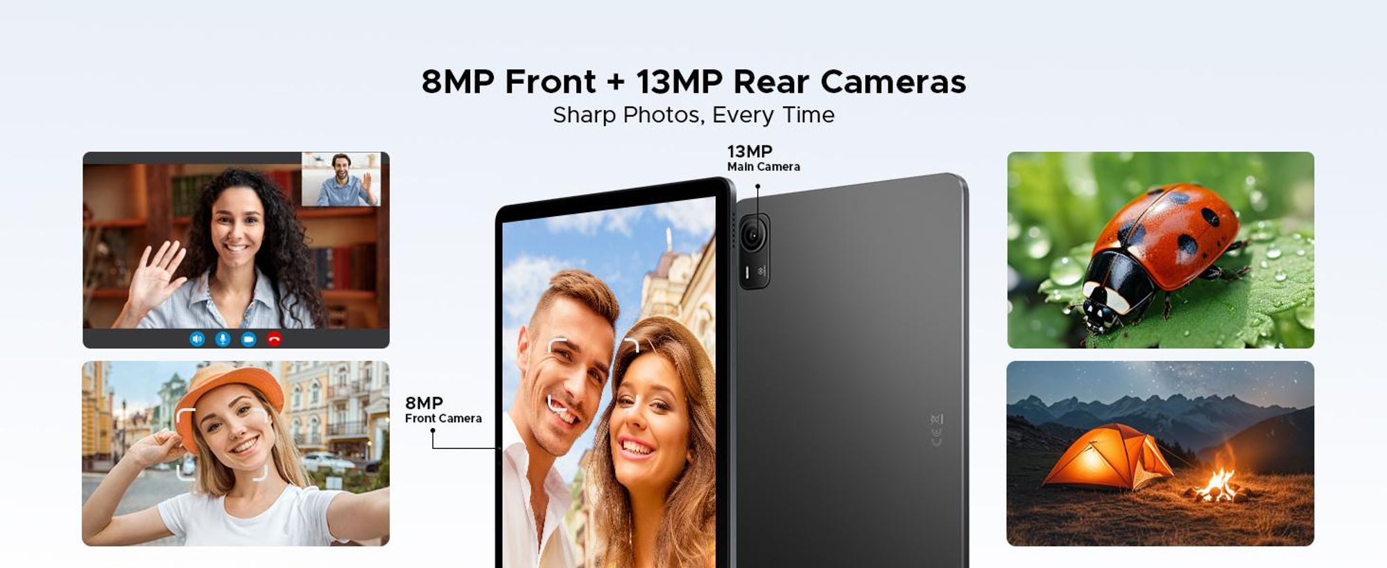 P12 Pro Tablet Android 16, 12" 2.4K 120Hz 4G LTE, 48GB(12+36) RAM + 256GB ROM (2TB TF), 12000mAh, T7300 Widevine L1 BT5.4–mit Tastatur, Maus, Stift