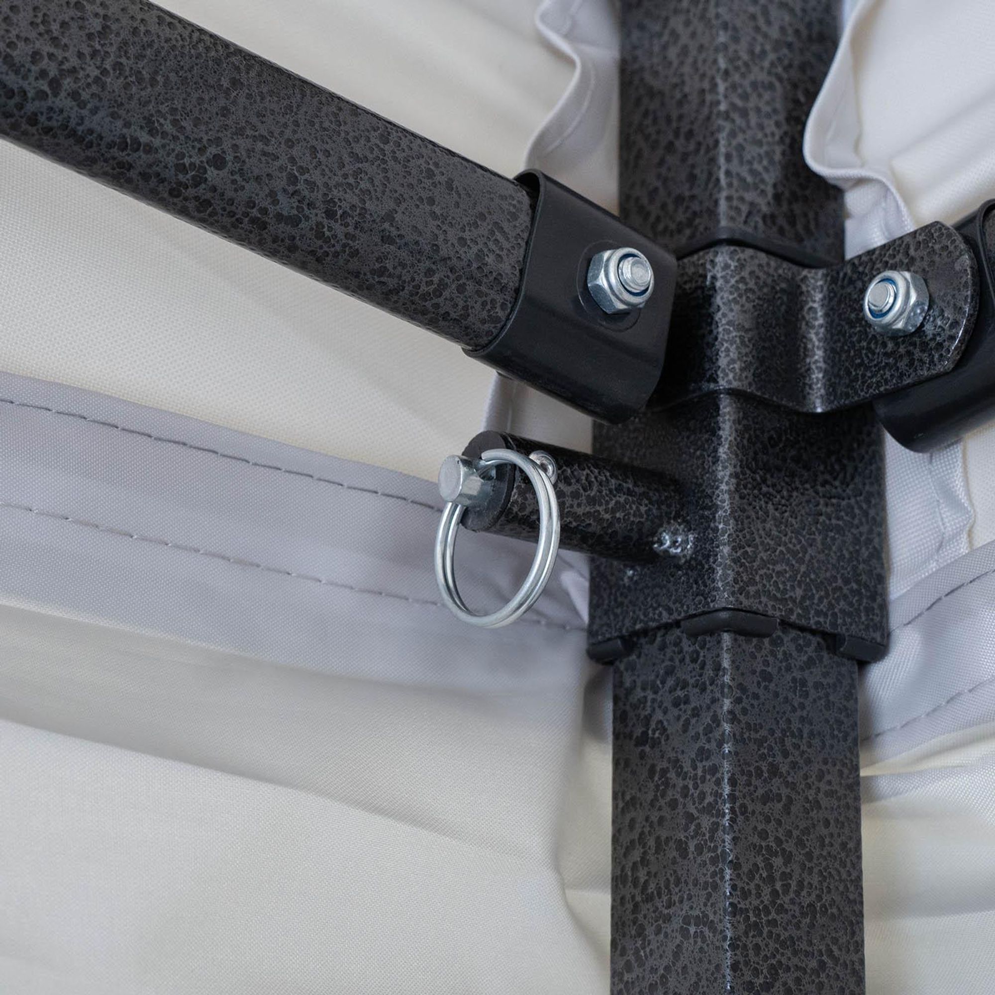 Weber Easy-Up Zelt 3x3 m grau – inkl. 3 Seitenwänden – ideal für jede Jahreszeit