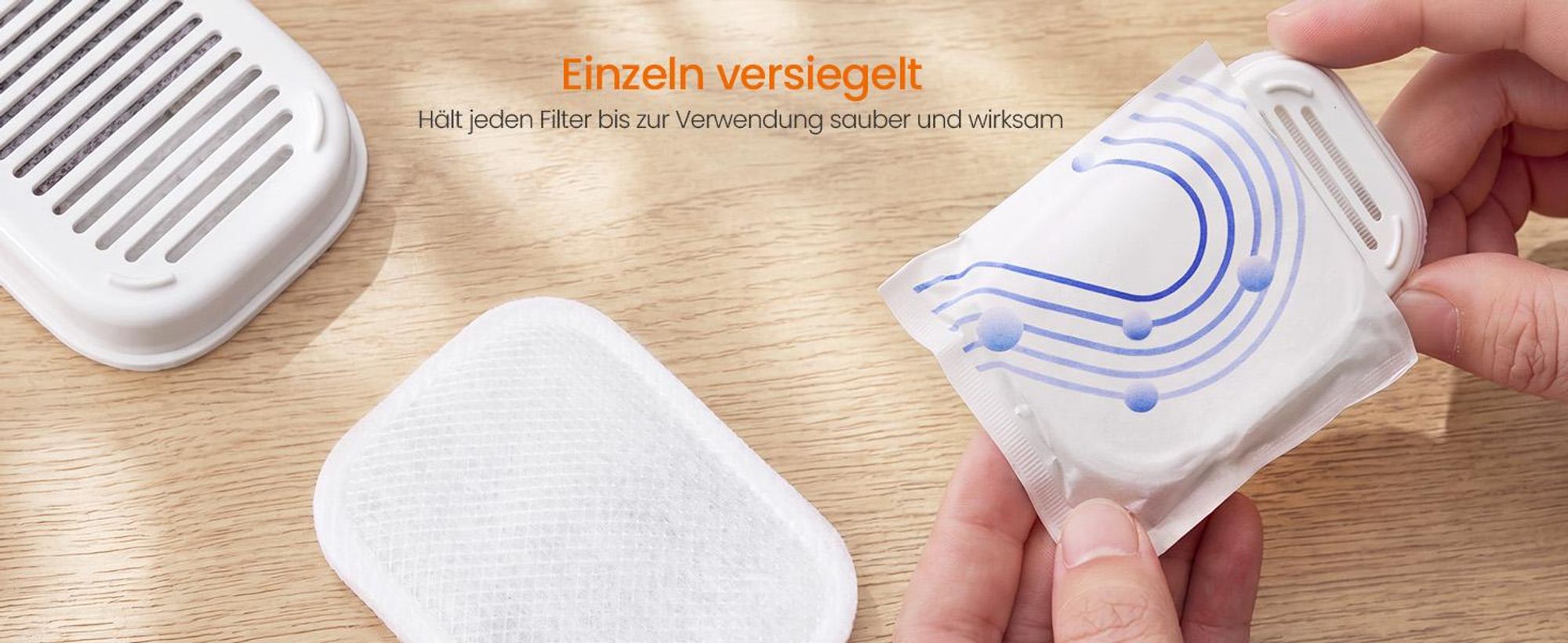 Feandrea Ersatzfilter für Katzenbrunnen, 4-Stufen-Filtersystem mit Aktivkohle, 12 Stück, 6,6 x 4,7 x 1 cm, Weiß