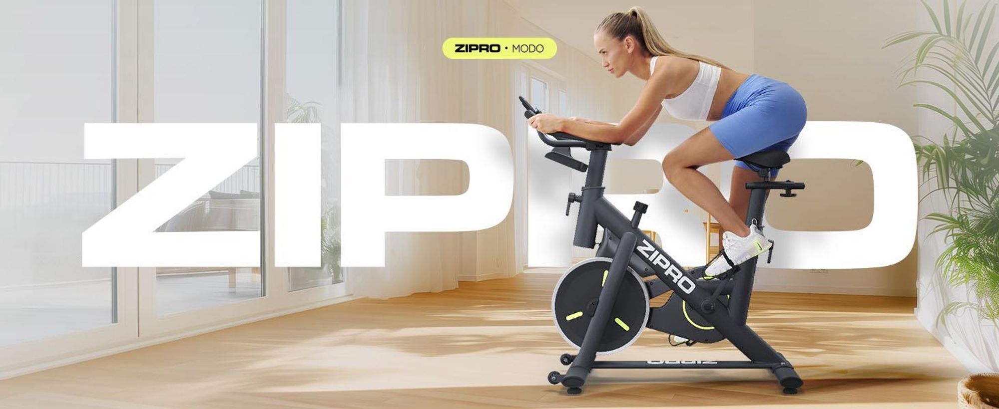ZIPRO Domácí trenažér Modo Bluetooth aplikace Indoor Cycle Fitnessbike Domácí trenažér Bike tichý Kardio trénink Senioři 110 kg Trimmrad Kinomap