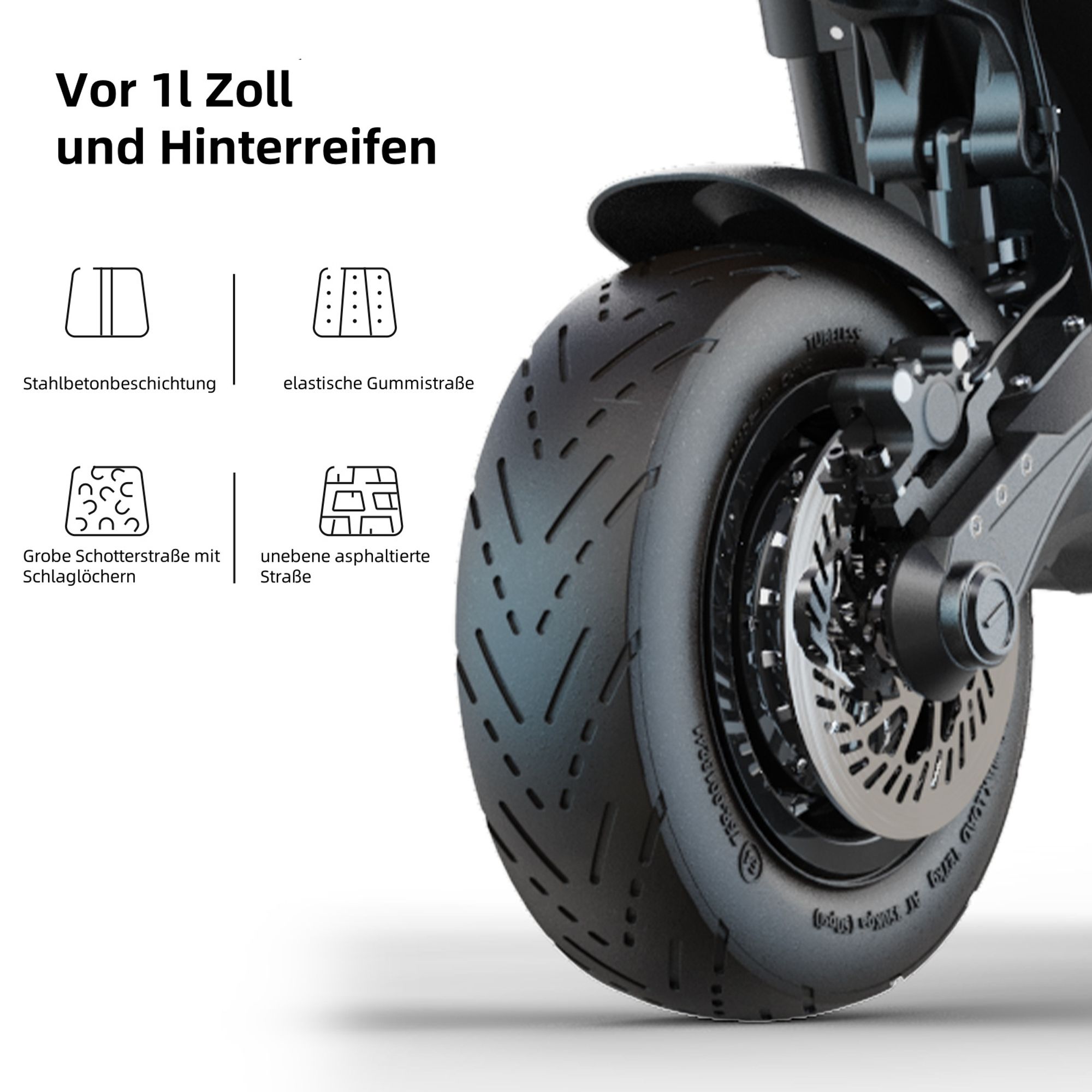 Elektroroller JOYOR E6-S - 1600W*2 Motors 60V31.5AH Batterie 85KM Reichweite Scheibenbremsen - Schwarz