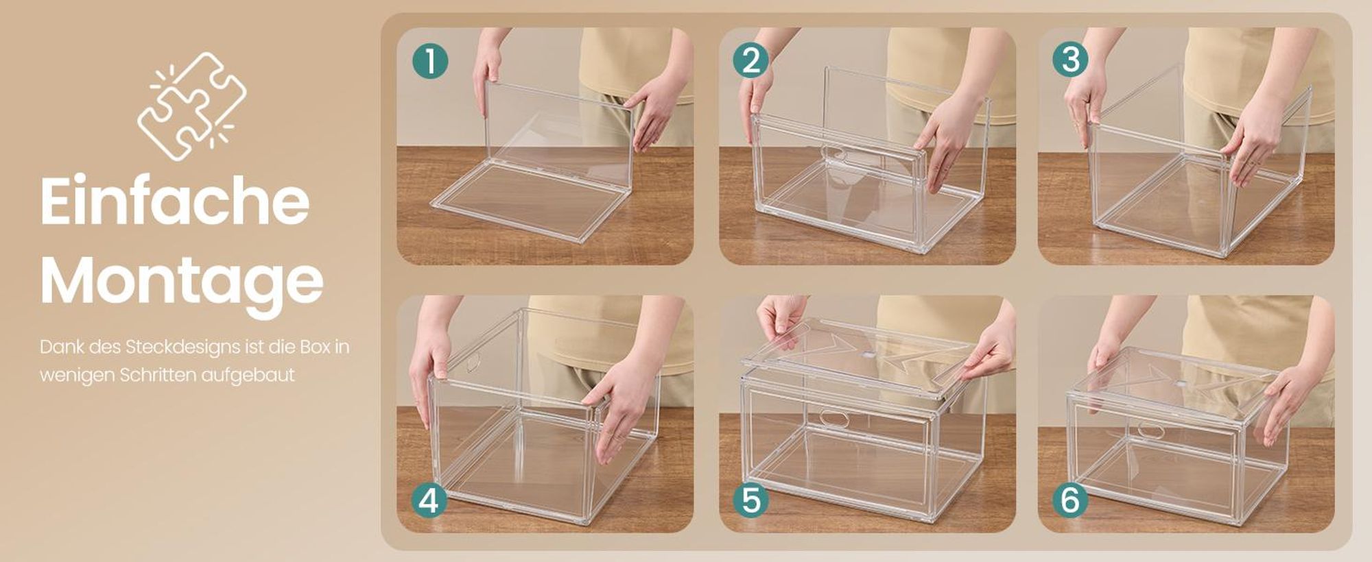 SONGMICS Schuhboxen 3er Set, durchsichtig, Schuh-Organizer stapelbar, für Schuhe bis Größe 47, transparent