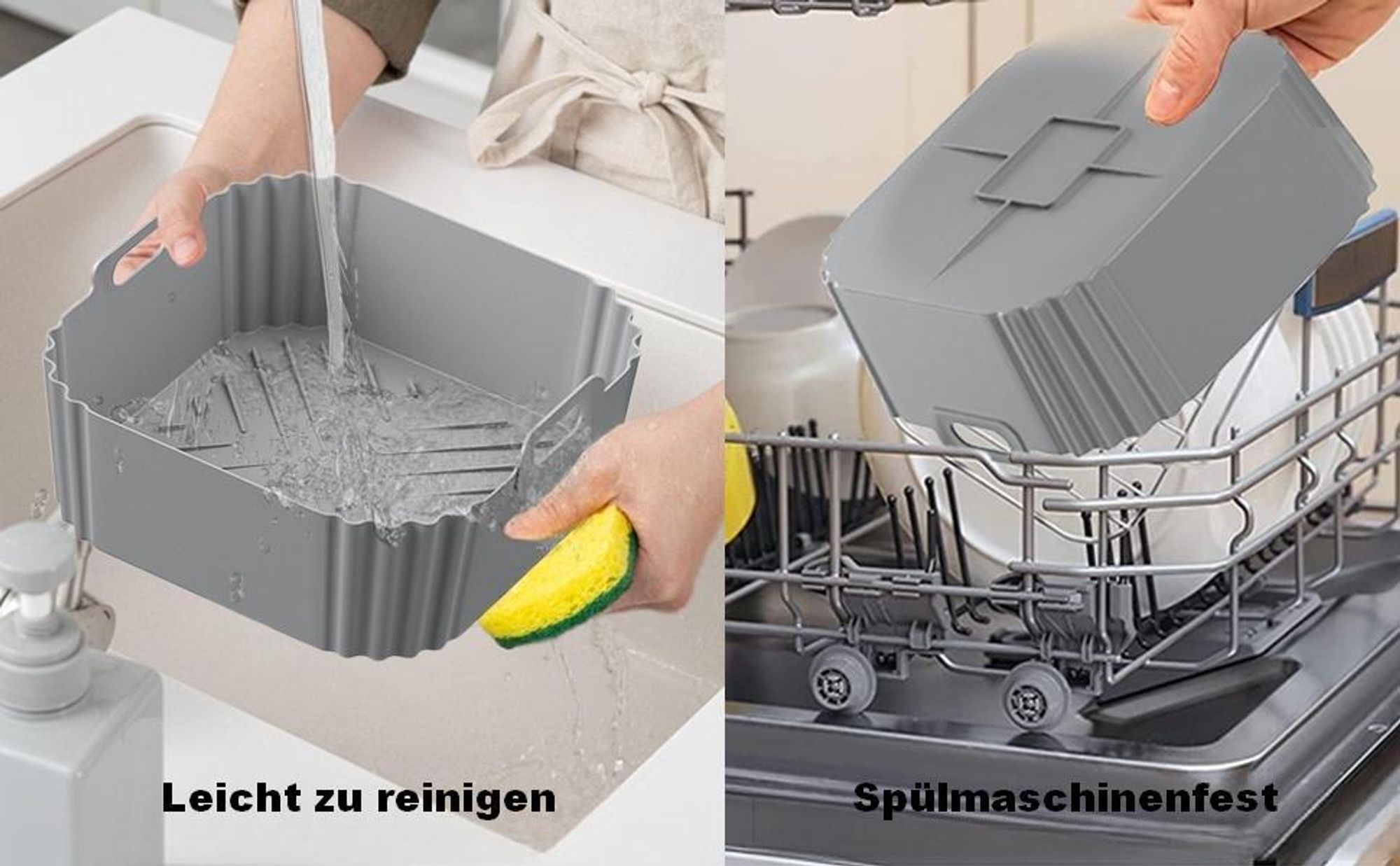 Leicht zu reinigen/Spülmaschinenfest