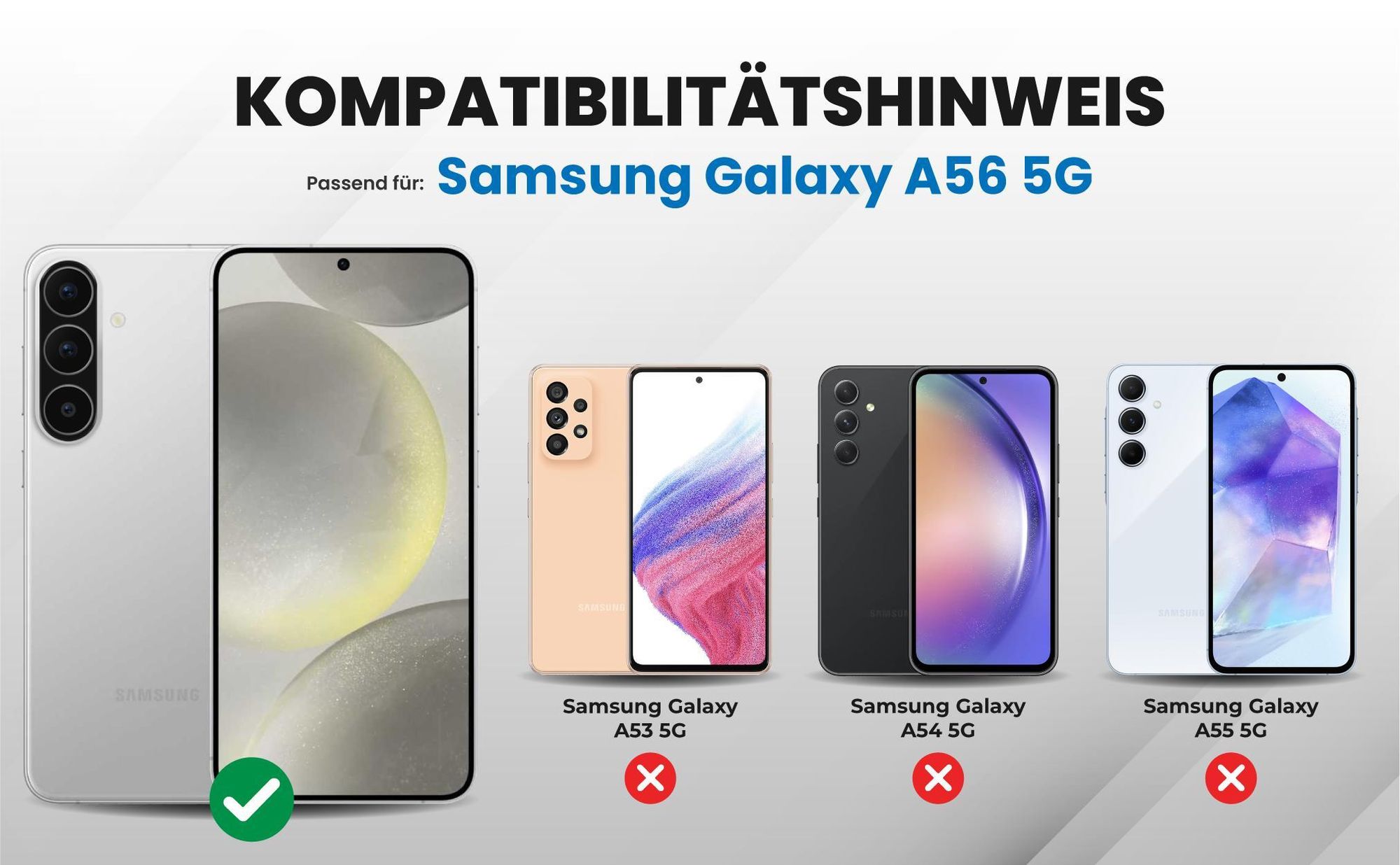 Kompatibilitätshinweise Hülle für Samsung Galaxy A56 5G