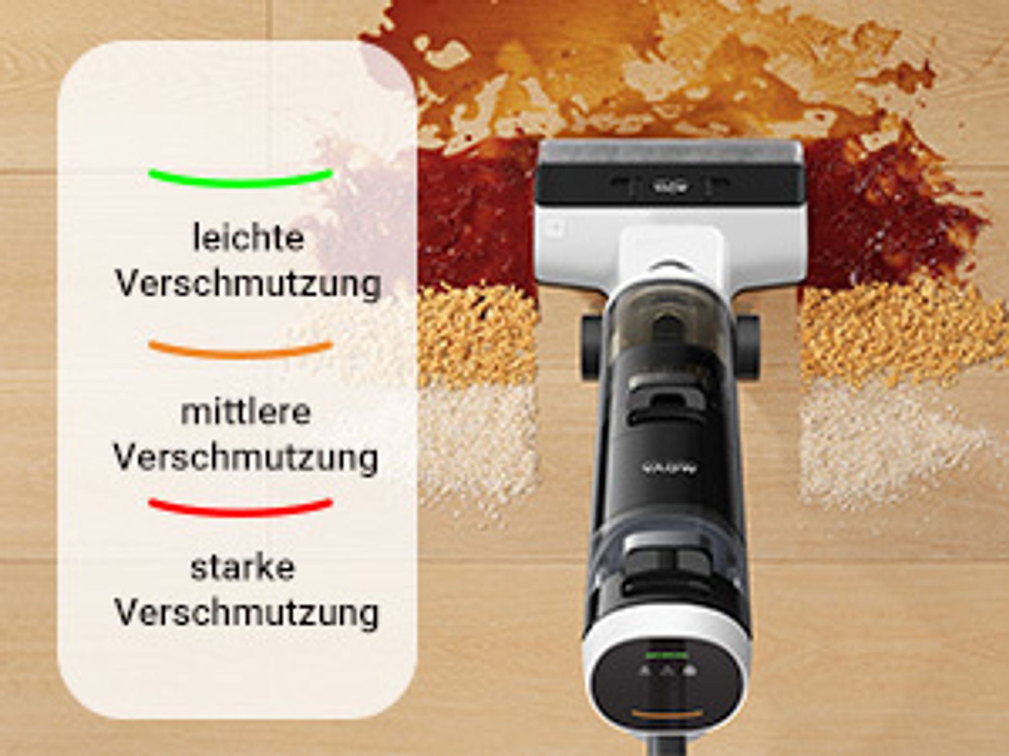 MOVA K20 Nass- und Trockensauger, selbstreinigende automatische Bürsten, 30 min Laufzeit, Doppel-Kantenreinigung
