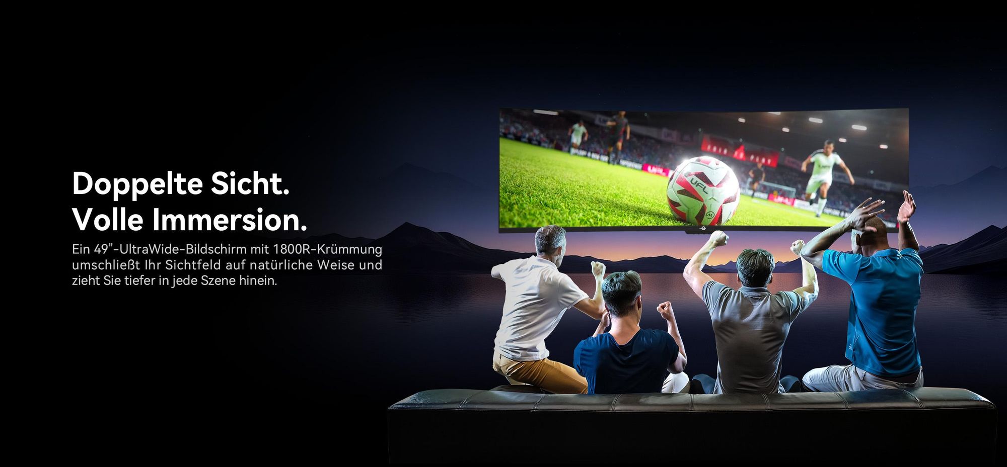 TITAN ARMY C49C1S: 49" Curved Gaming Monitor, 32:9 Dual QHD, 240Hz, 1ms, HDR400, USB-C 65W, KVM