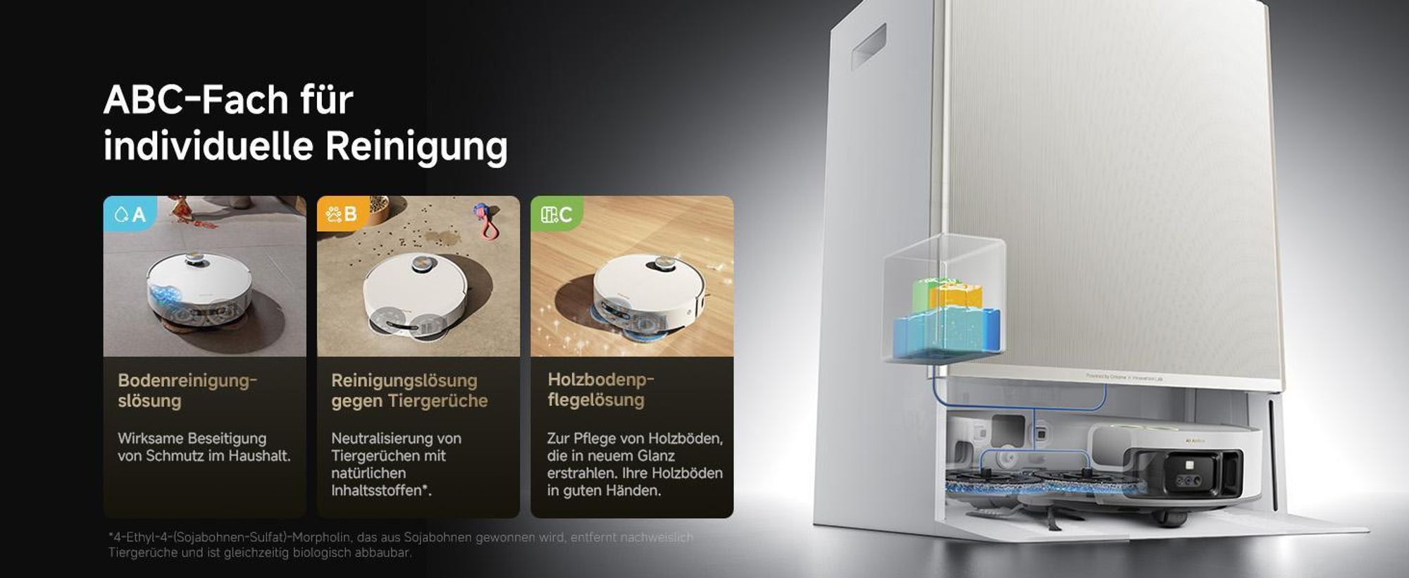 Dreame Matrix 10 Ultra Roboter Staubsauger und Bodenwischer,30kPa,Mehrfach-Moppschaltung,KI-Hindernisvermeidung,Anti-Tangle,100℃ Selbstreinigung,Weiß