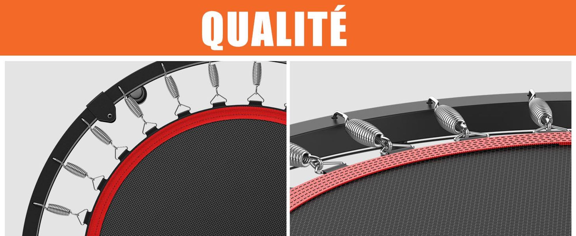 DH FitLife Trampoline de Fitness Pliant Ø102 cm – Capacité 150 KG, 4 Niveaux de Poignée Réglables, Stable pour Enfants et Adultes