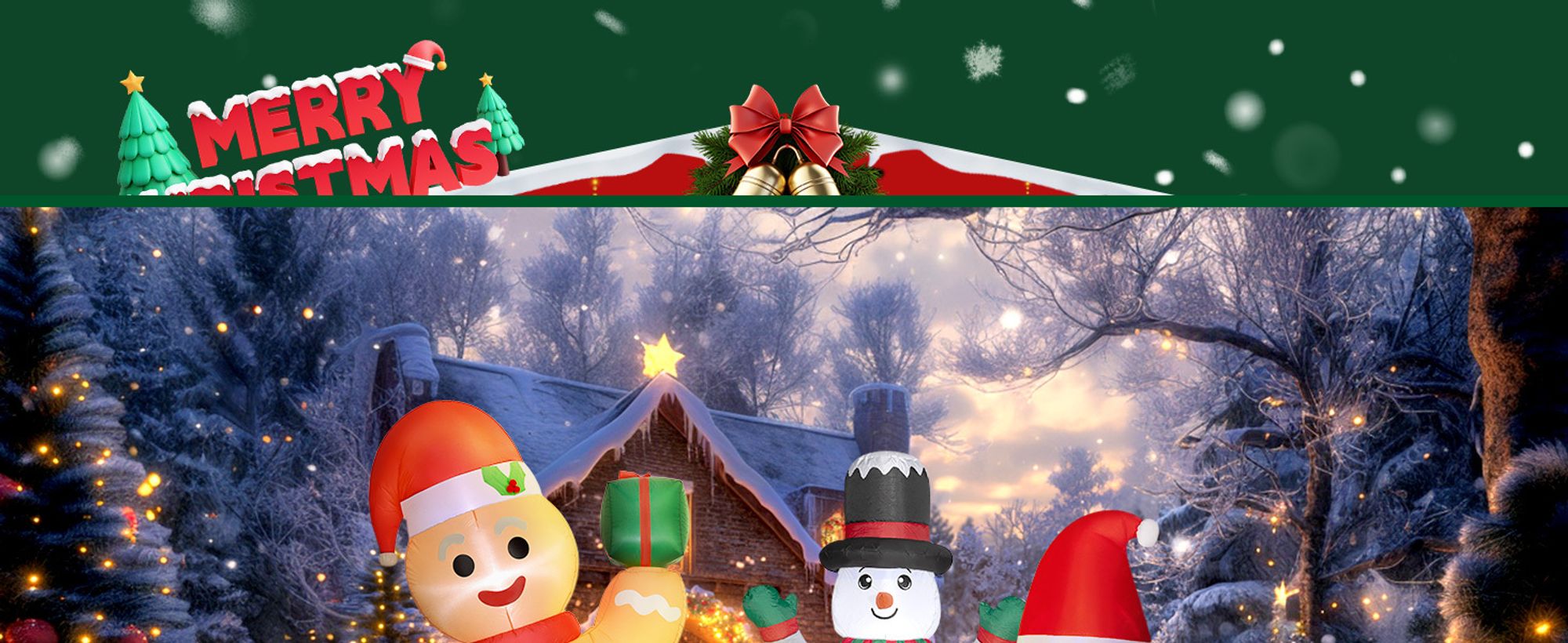 Outsunny Aufblasbare Weihnachtsdeko 2,45m Lebkuchenmann mit Zuckerstange, 6 LEDs