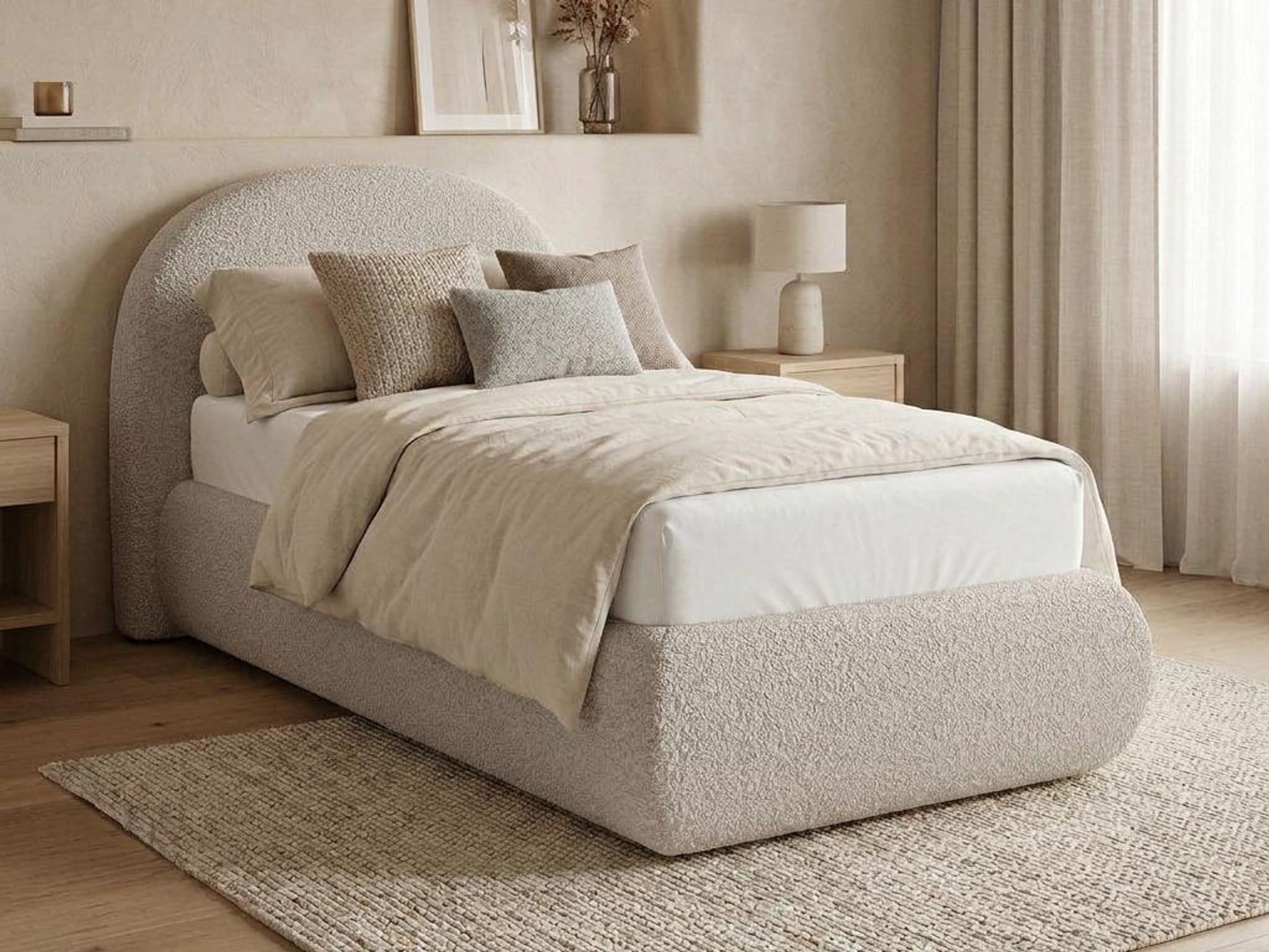 MOTTI 90x200 – Polsterbett im modernen Soft-Luxury Design