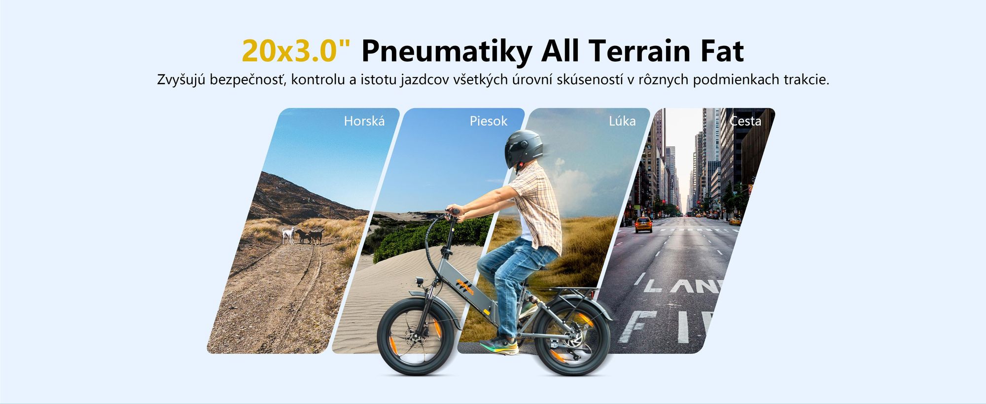 Elektrický bicykel HillMiles Mile 2 - Batéria 36V13Ah 20-palcové kolesá dvojité hydraulické brzdy - Sivý