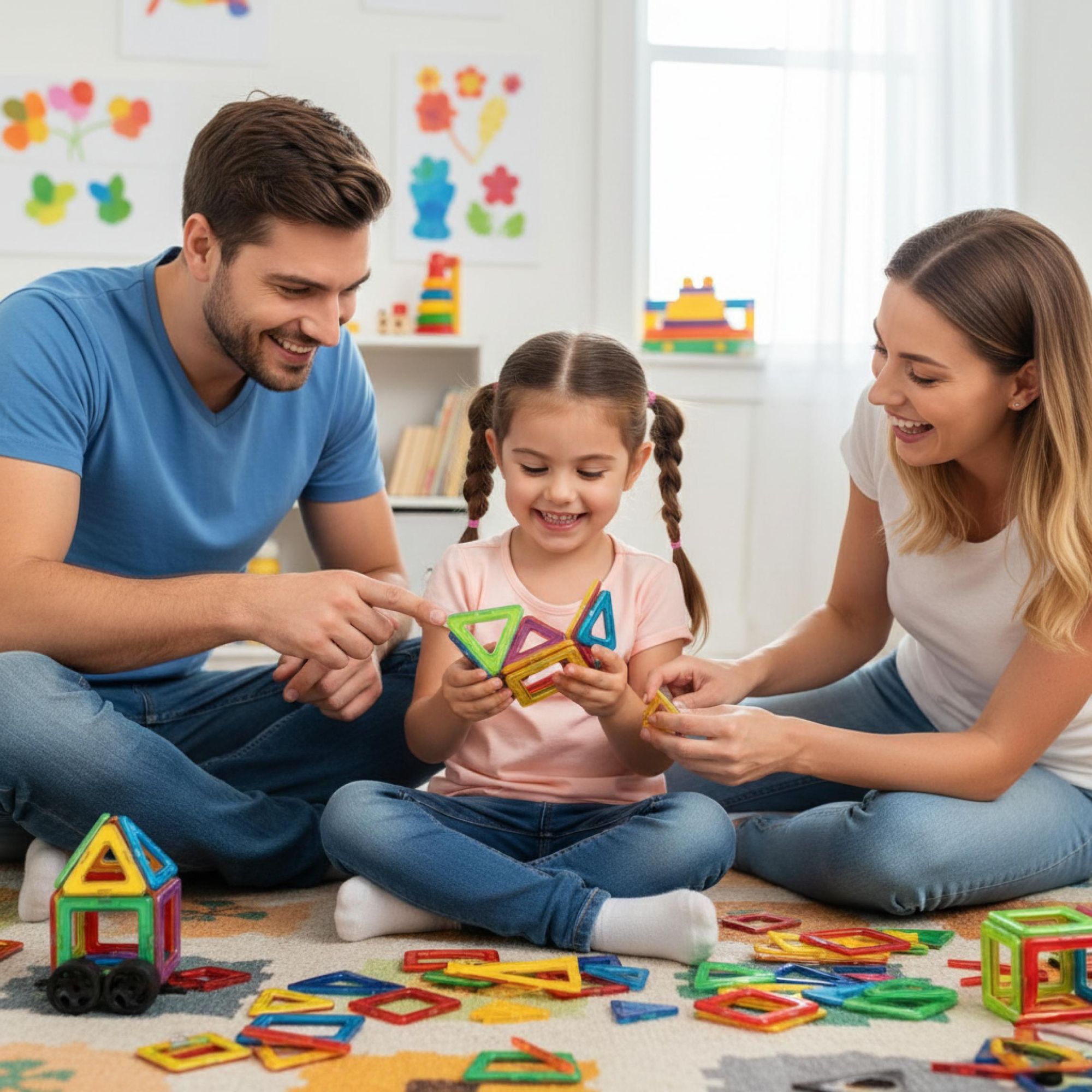 MAGNETICKÉ KONSTRUKČNÍ A VZDĚLÁVACÍ KOSTKY 3D PUZZLE VELKÁ SADA 128 KS