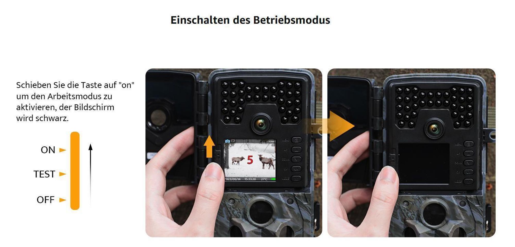 Wildkamera 4K Video Wildtierkamera 48MP Full HD wildkamera mit bewegungsmelder nachtsicht 0,3s Auslösezeit Infrarot Wildkamera mit 32GB karte