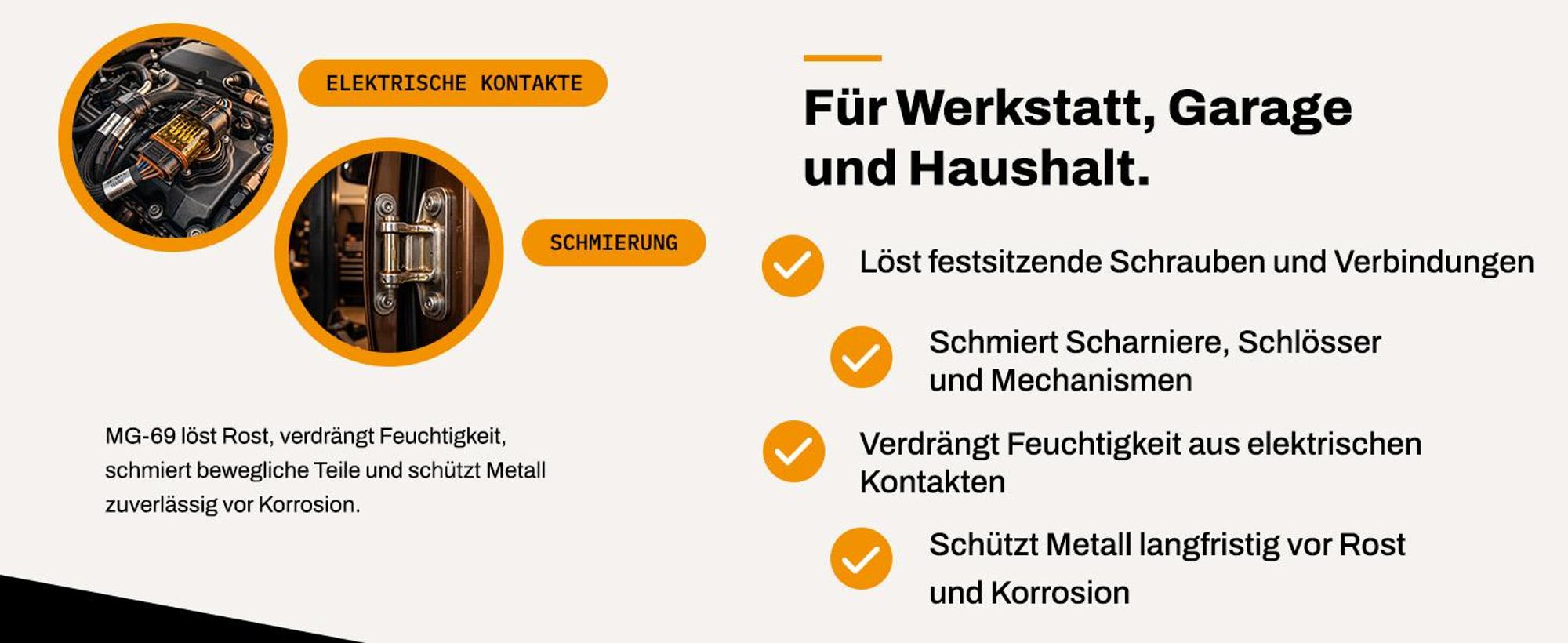 Metal Guard MG-69 Rostlöser Multifunktionsöl 500 ml Kriechöl Schmiermittel Korrosionsschutz Feuchtigkeitsverdränger Werkstatt