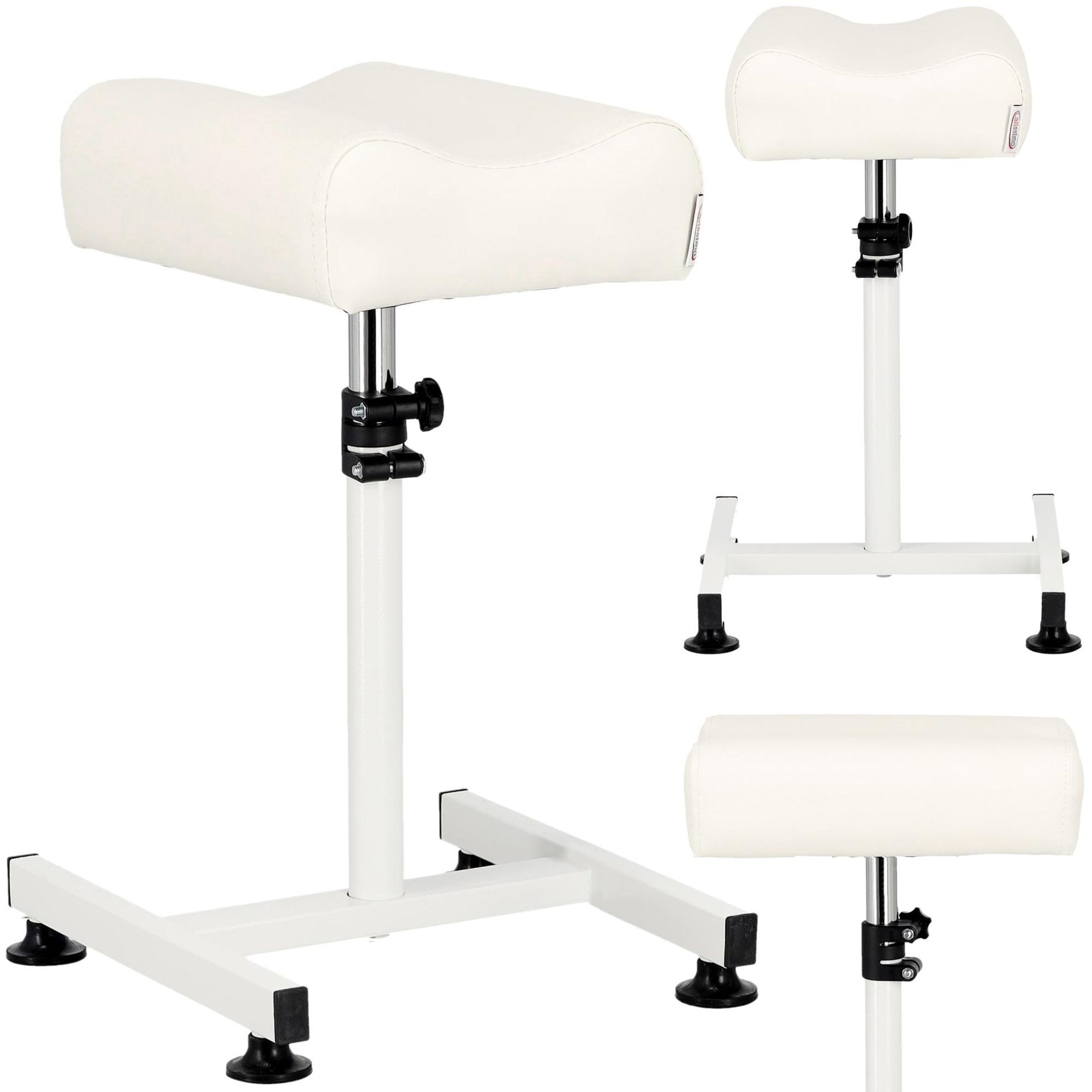 Poggiapiedi per pedicure regolabile per sedia pedicure, supporto per braccioli bianco per SPA