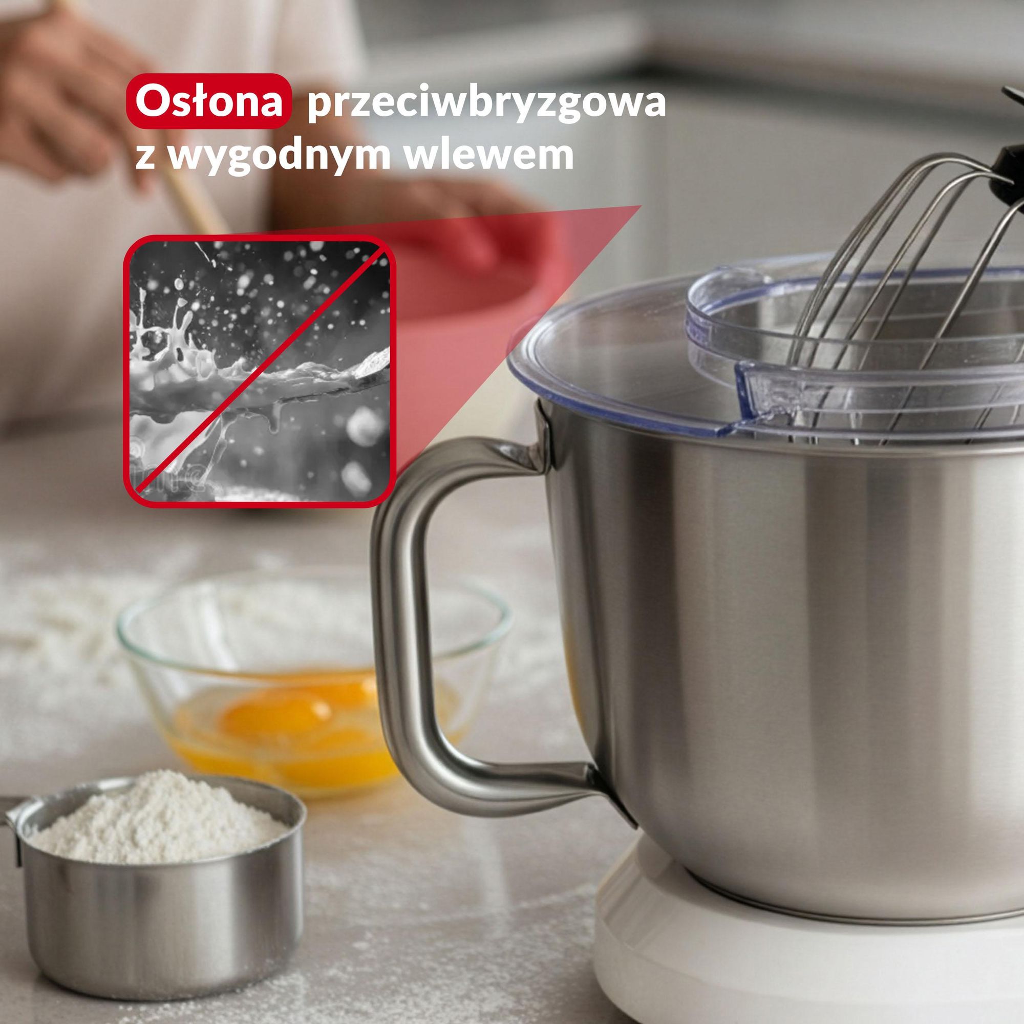 Robot Planetarny LEHMANN CELESTO LHOPM-1505-E Beżowy 1500W, Mikser Kuchenny 5L z 3 Końcówkami, Zabezpieczenie Przed Przegrzaniem, Płynna Regulacja