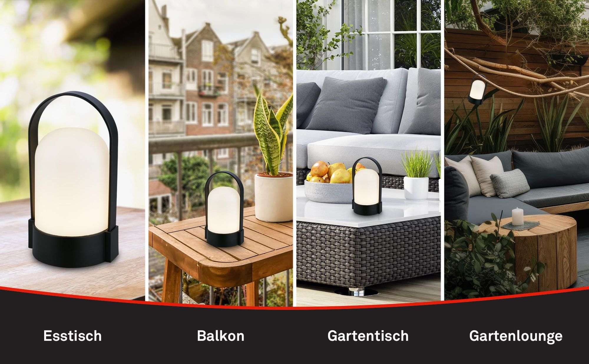 LED Tischlampe Akku LED Tischleuchte Dimmbar Kabellos Touch Terrasse Warmweiß