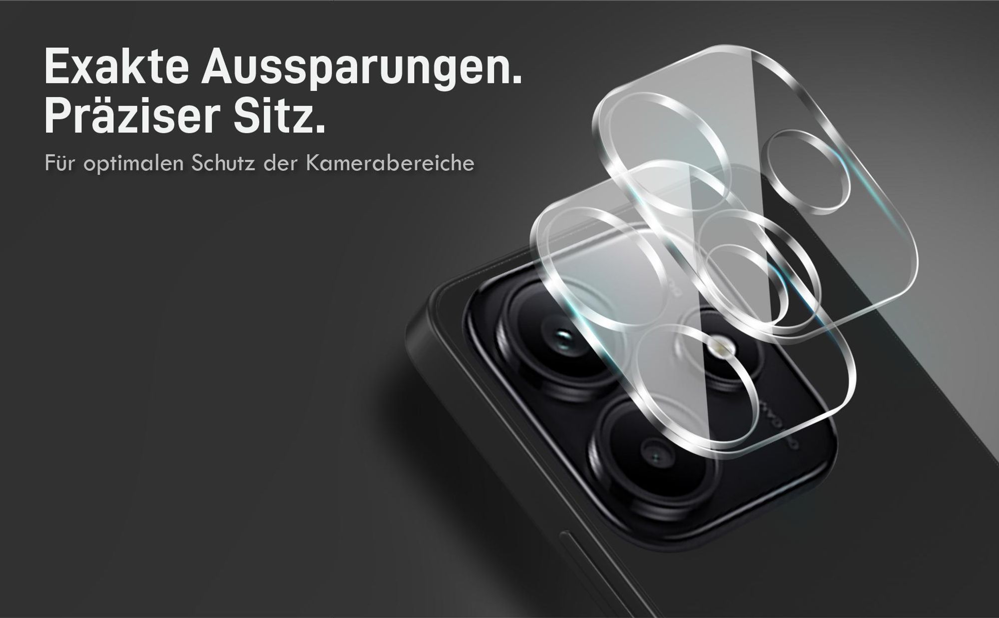 Viererpack Kamera und Displaygläser - Resistent gegen Fingerabdrücke