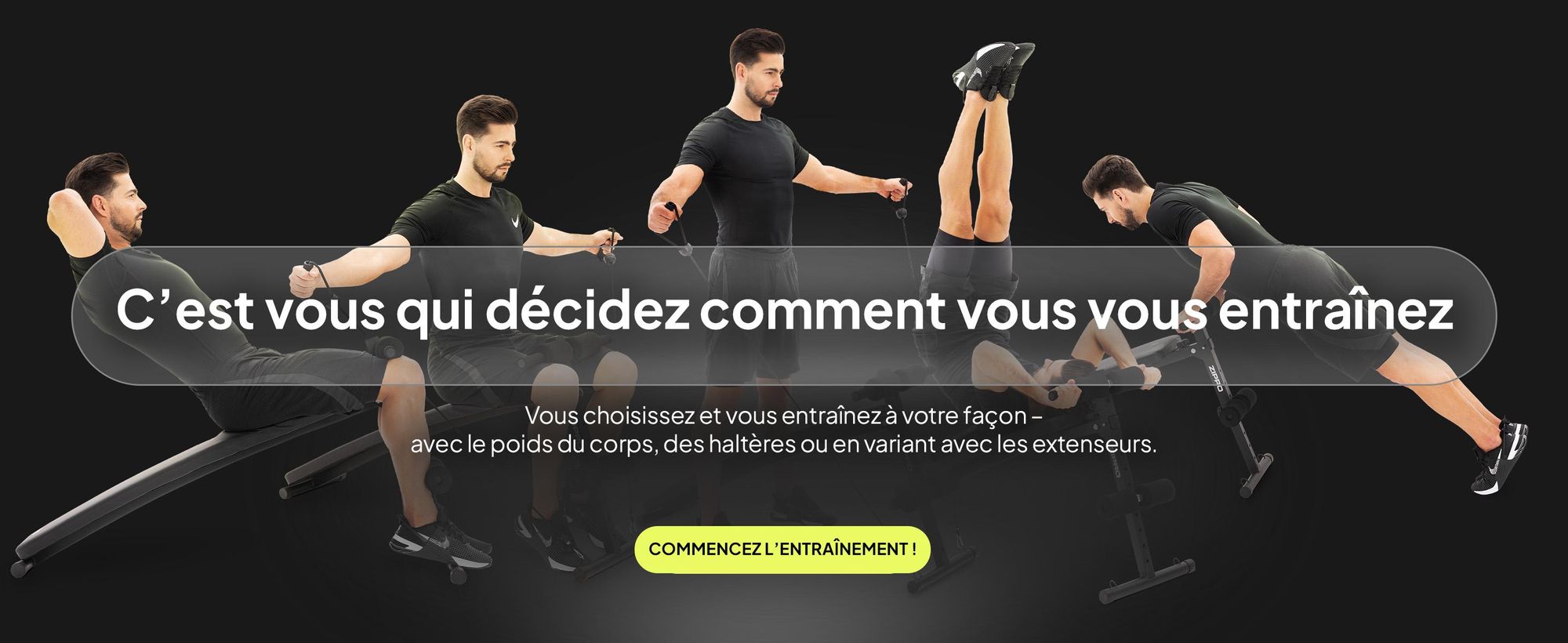 Zipro Banc incliné Slant – Banc de musculation pliable avec extenseurs Banc d'entraînement réglable pour la maison Banc négatif pour les abdominaux Résistant