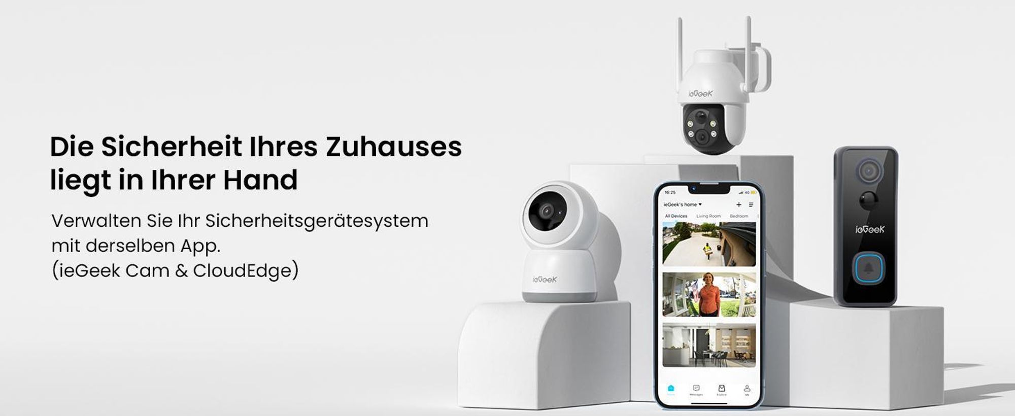 5MP 2K Deurbel met camera, draadloos, videodeurbel, Wi-Fi met bel, 64GB geheugenkaart, 2,4GHz Wi-Fi, inclusief binnenbel