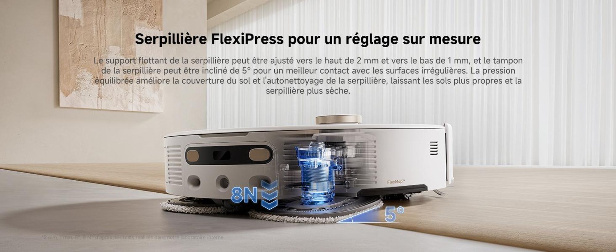 MOVA V50 Ultra Complete Saug- und Wischroboter,Automatische Entleerungsfunktion,24000 Pa,Heißwasserreinigung,DuoSolution, FlexiRise Navigation,Weiß
