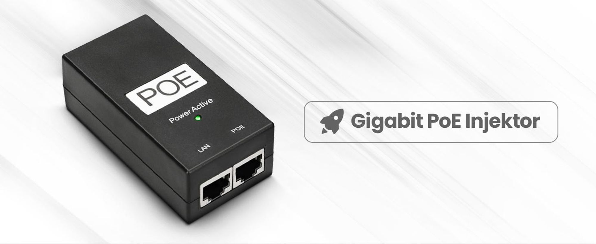Extralink PoE Injector 24V 1A 24W mit Kabel Netzteil