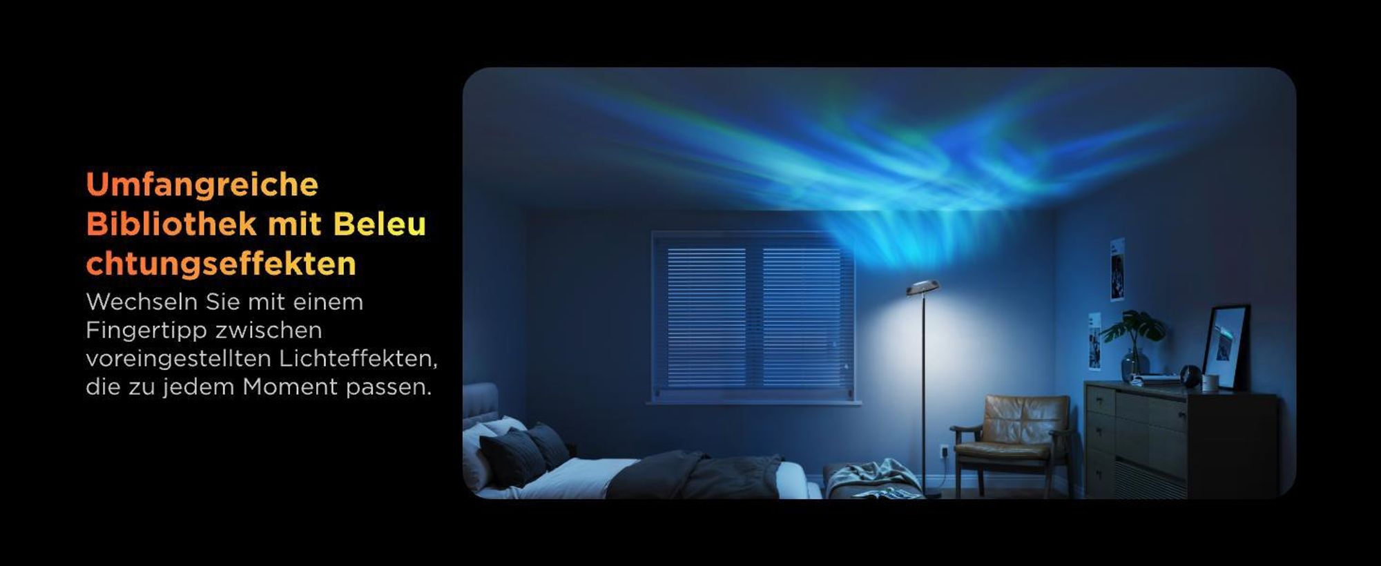 Govee Stehlampe Wohnzimmer Deckenfluter Wellenbeleuchtung RGBICWW, Dreizonenbeleuchtung Stehlampe, 2700-6500k, Kompatibel mit Matter und Alexa