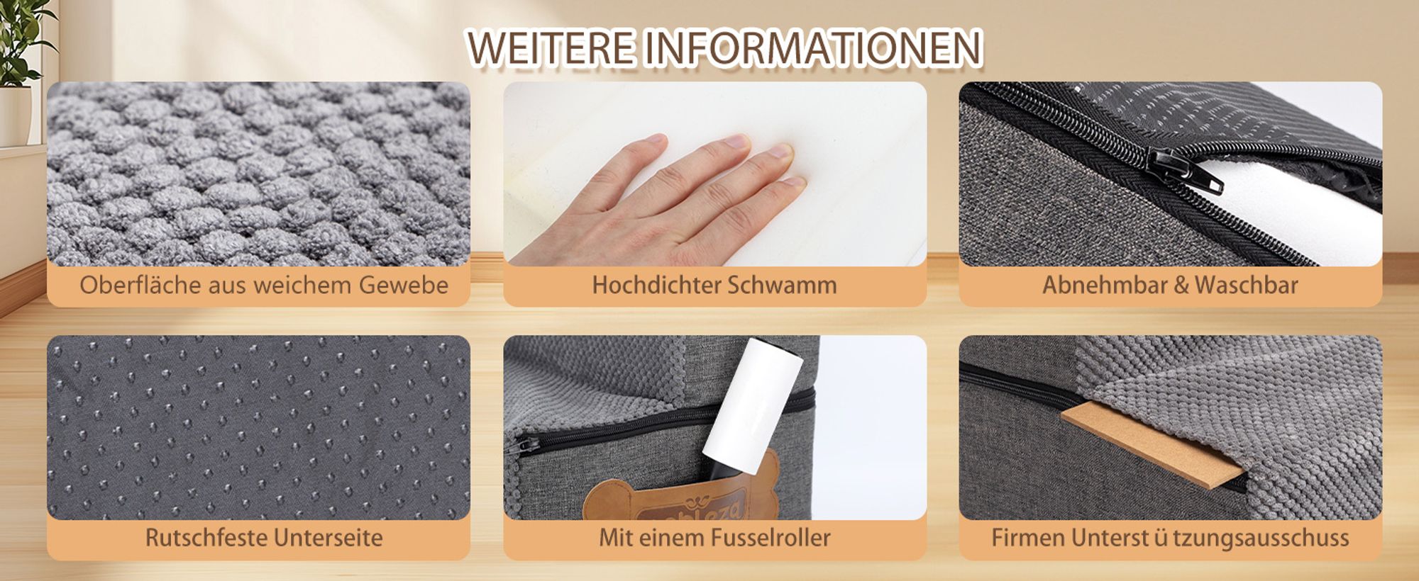 Nobleza Hundetreppe 3 Schichten Haustiertreppe , Rutschfest Katzentreppe, für Kleine Hunde Welpe Katzen aus Sofa Bett
