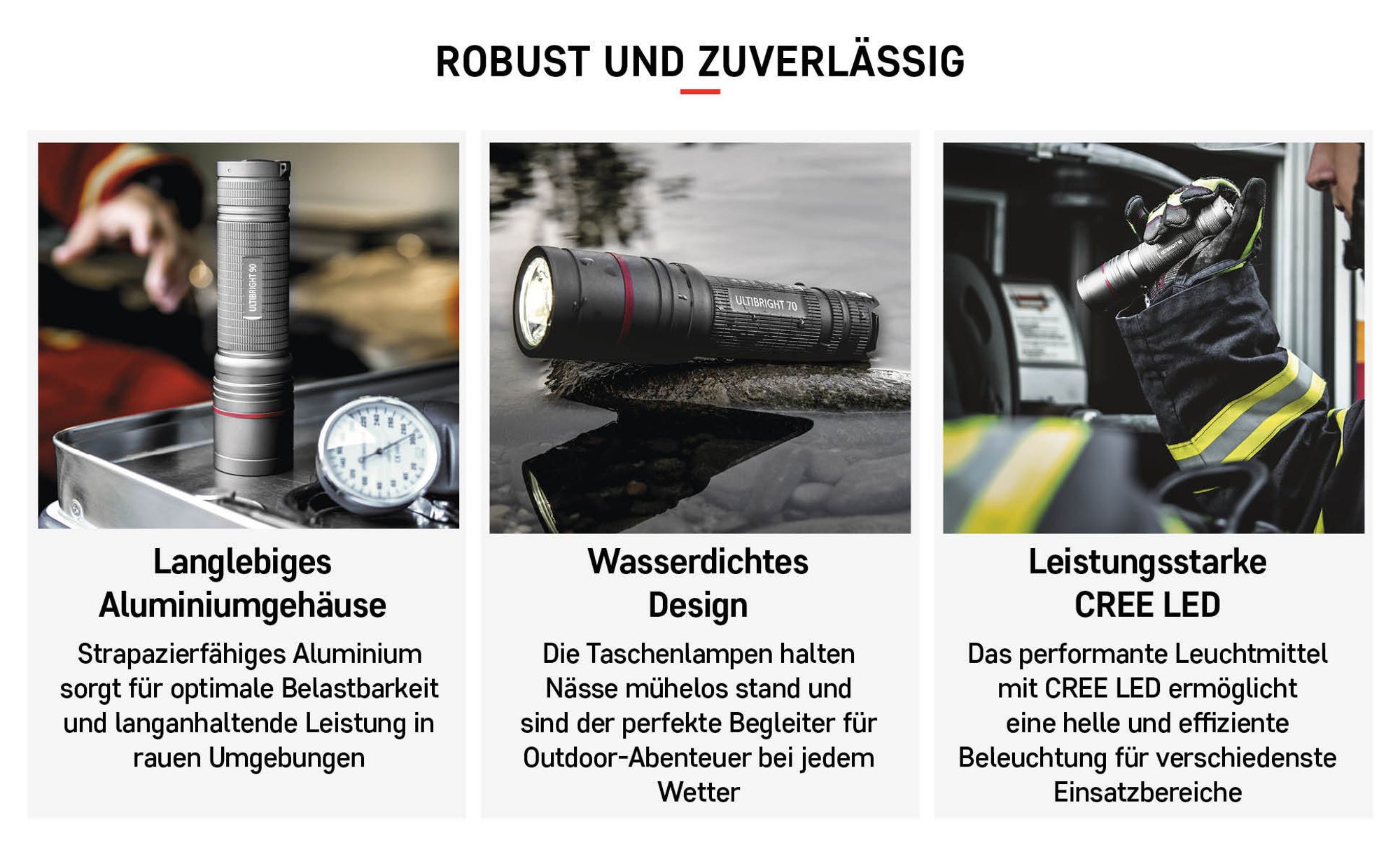 EMOS aufladbare Metall-Taschenlampe mit Fokus, superhelle 600 lm CREE-LED, 230 m Leuchtweite, wasserdicht, 3 Lichtmodi, Band und Beutel, P3180