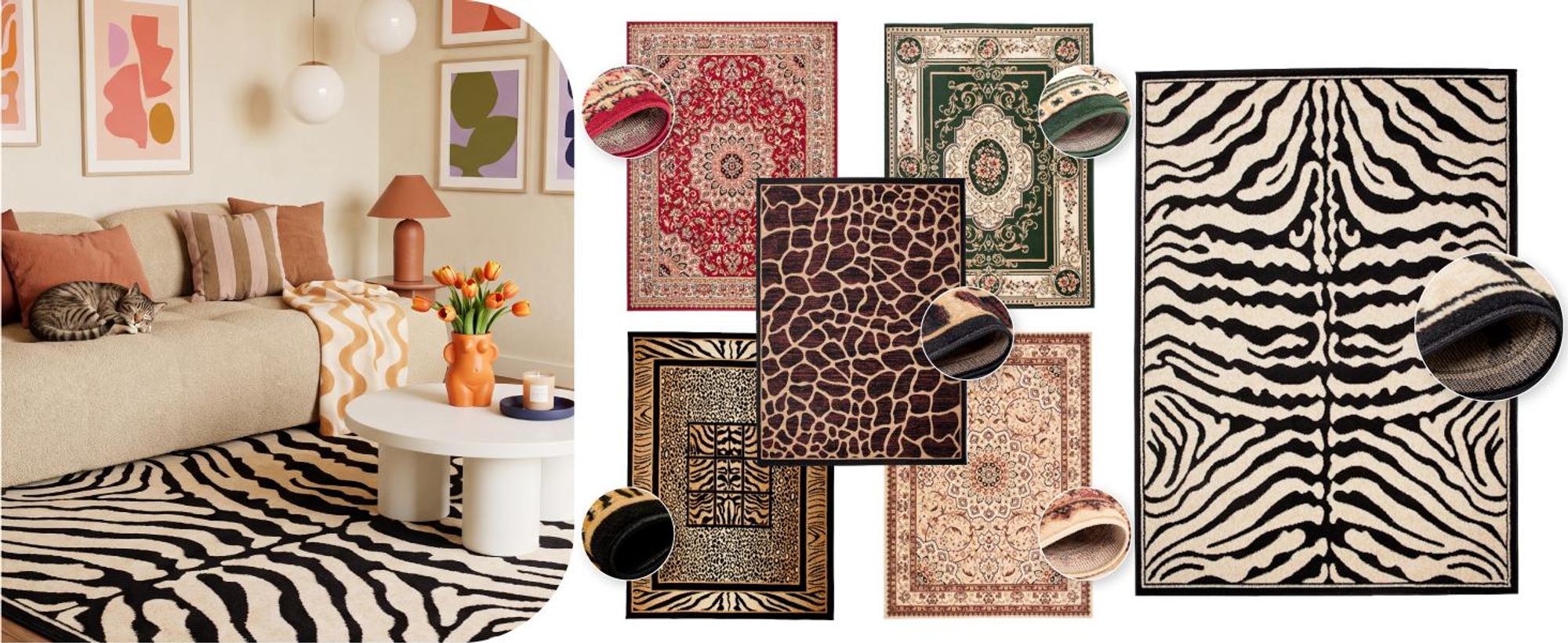 Tapiso Teppich ATLAS modern rot beige Wohnzimmer 250 x 350 cm