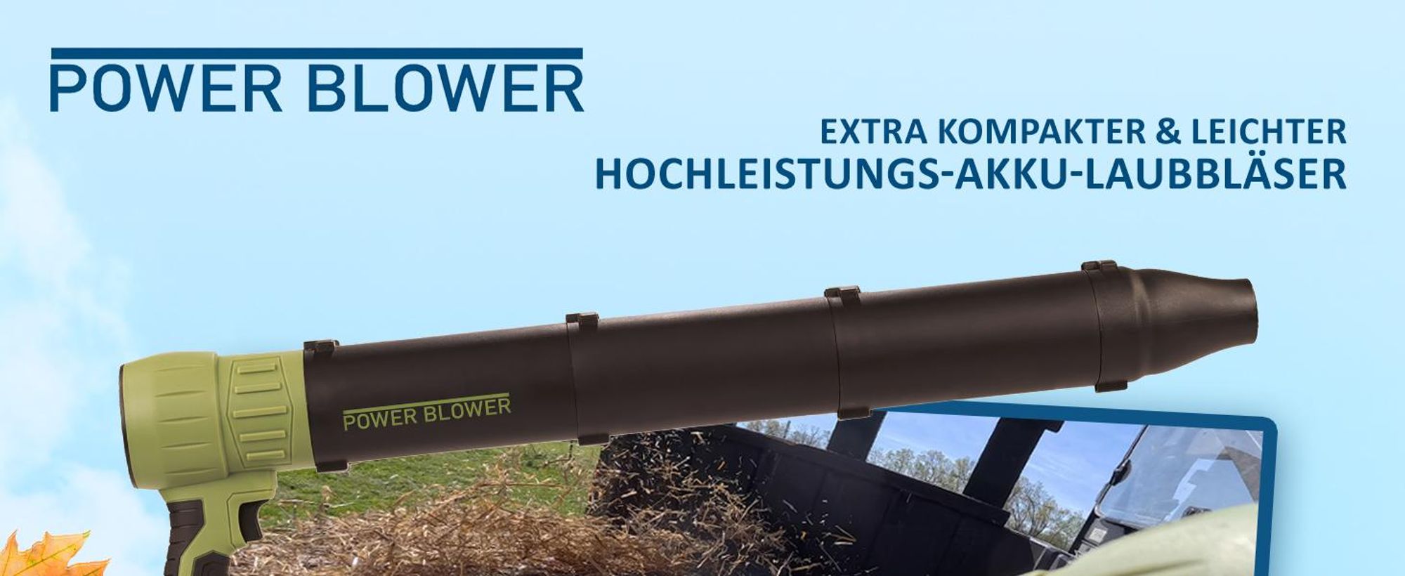 Genius Starlyf Power Blower Akku Laubbläser 7 tlg., kabelloses Laubgebläse, tragbarer elektrischer Akku-Staubbläser, 120 km/h, nur 1.5 kgGartengerät
