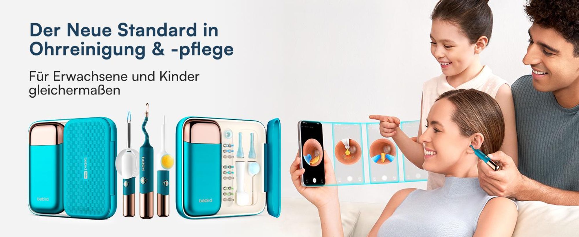 Bebird Ohrenschmalz Entferner Otoskop, 1080P HD WiFi Ohrenreiniger Kamera, Ohr Kamera , Wasserdicht Ohrenspiegel, 360°-Kamera Kinder, 30 Ersatzspitzen