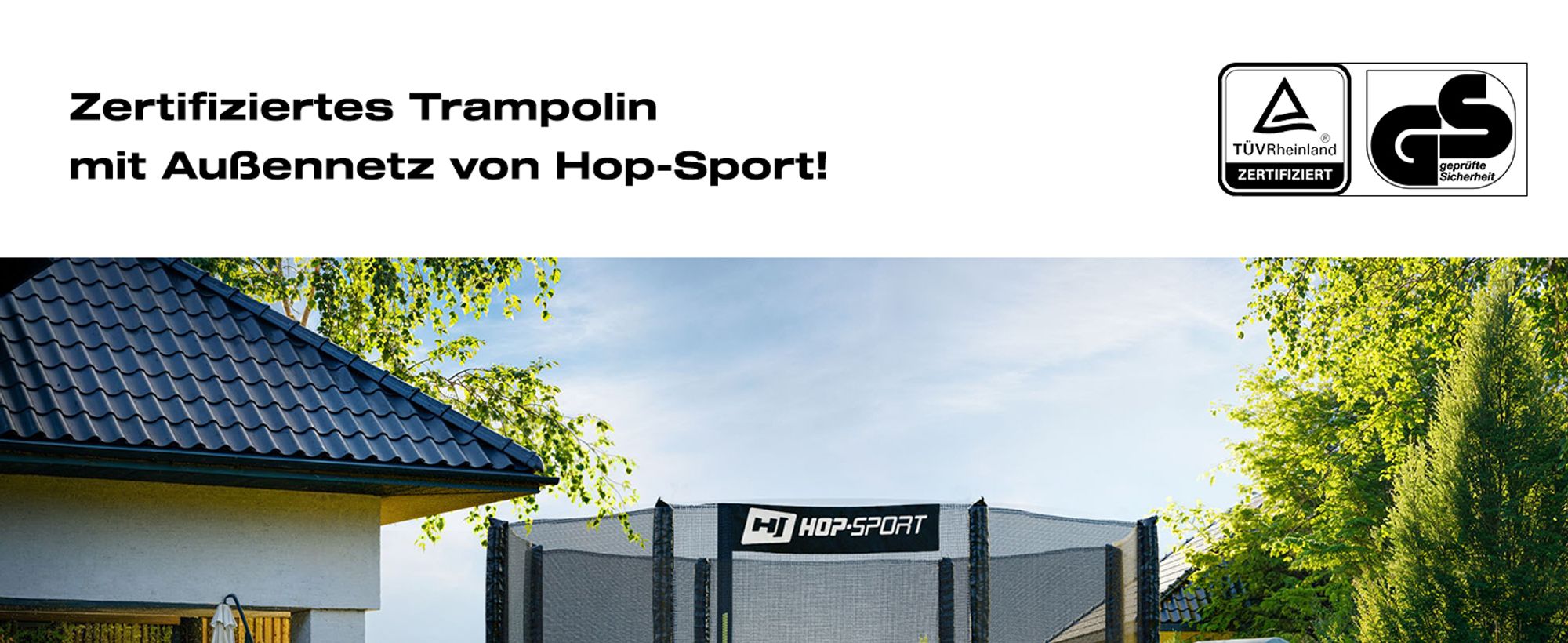Trampolin Outdoor Gartentrampolin 244cm 8FT Hop-Sport