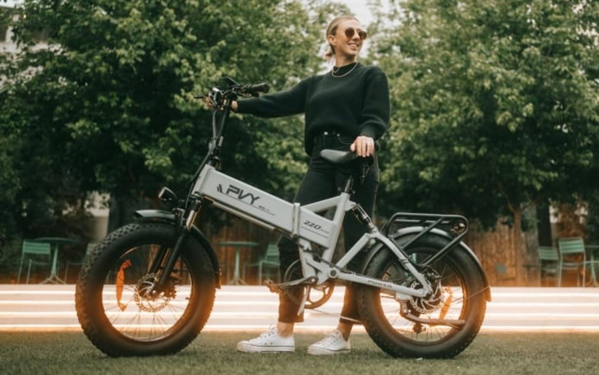 Elektrický bicykel PVY Z20 Plus 1000 - 250W motor 48V16.5AH batéria dojazd 120KM hydraulické kotúčové brzdy - béžová
