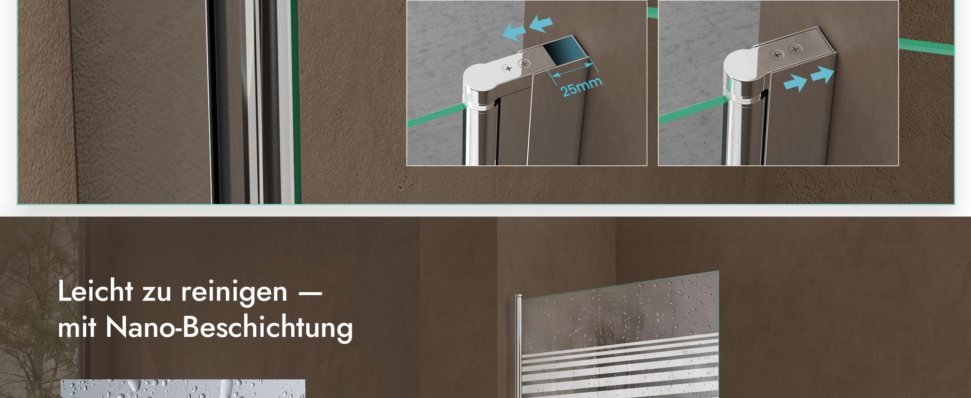 doporro Duschwand für Badewanne Badewannenaufsatz 90x140cm Duschabtrennung 6mm ESG-Sicherheitsglas teilsatiniert inkl. NANO Badewannenfaltwand