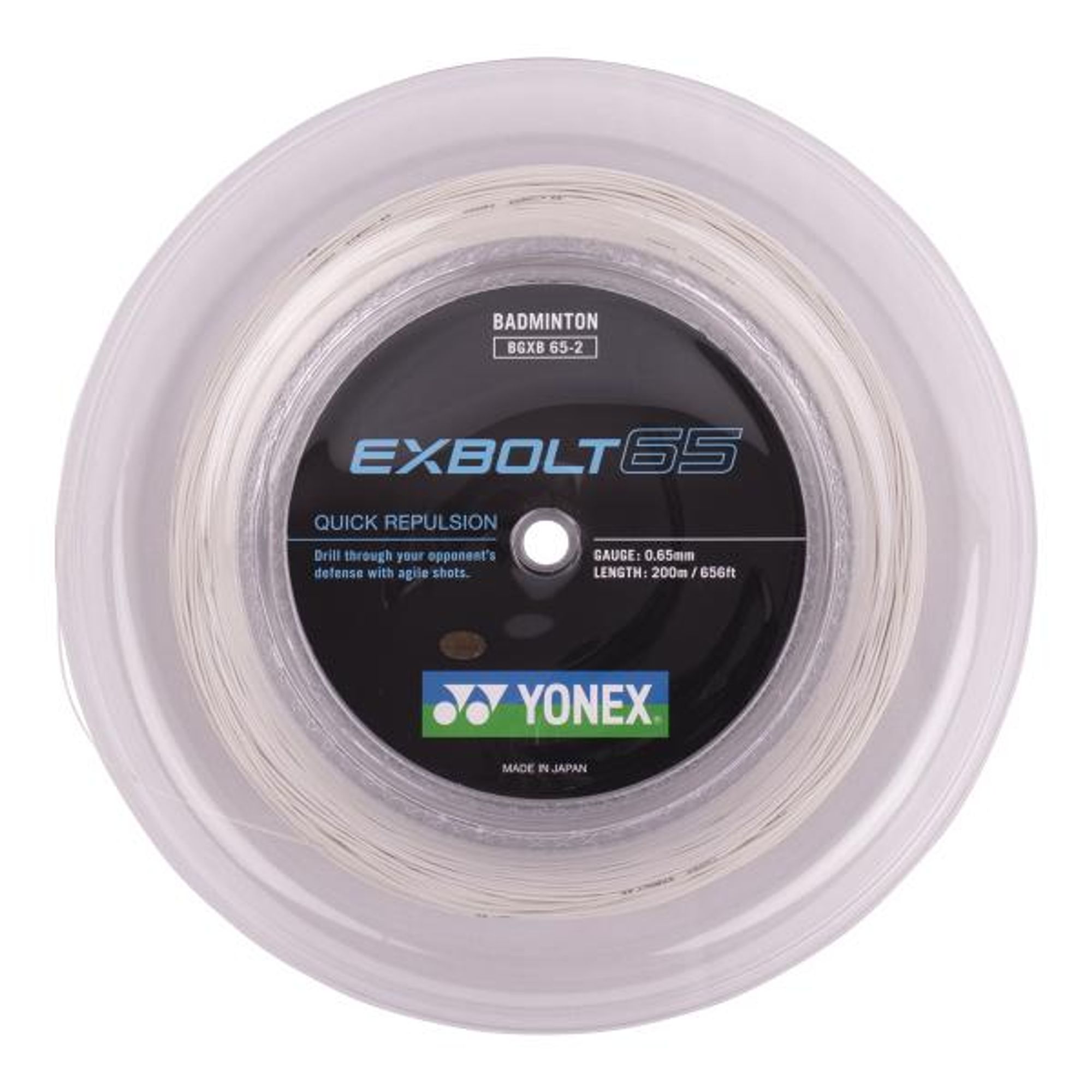 Yonex Exbolt 65 200m Rolle Saite 0,65 mm