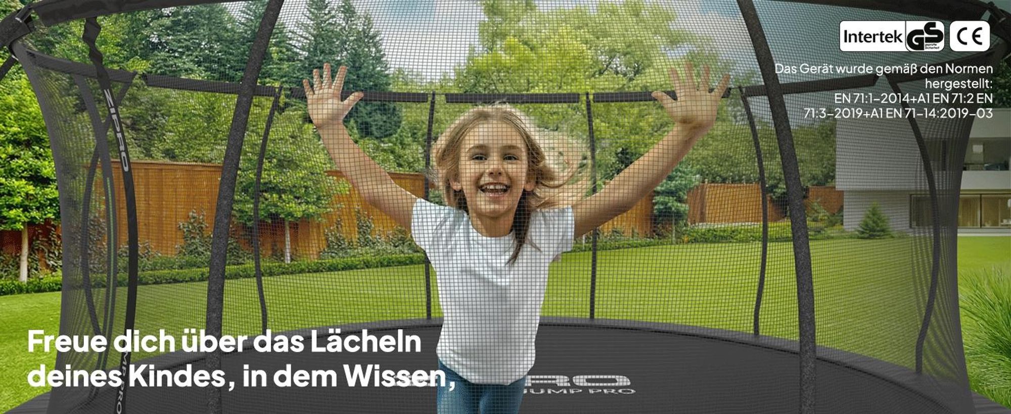 ZIPRO Trampolin Jump Pro Premium | 8FT Ø 252 cm | Gartentrampolin Kindertrampolin Komplett-Set inkl. Netz, Leiter & Randabdeckung, Outdoor, Grün