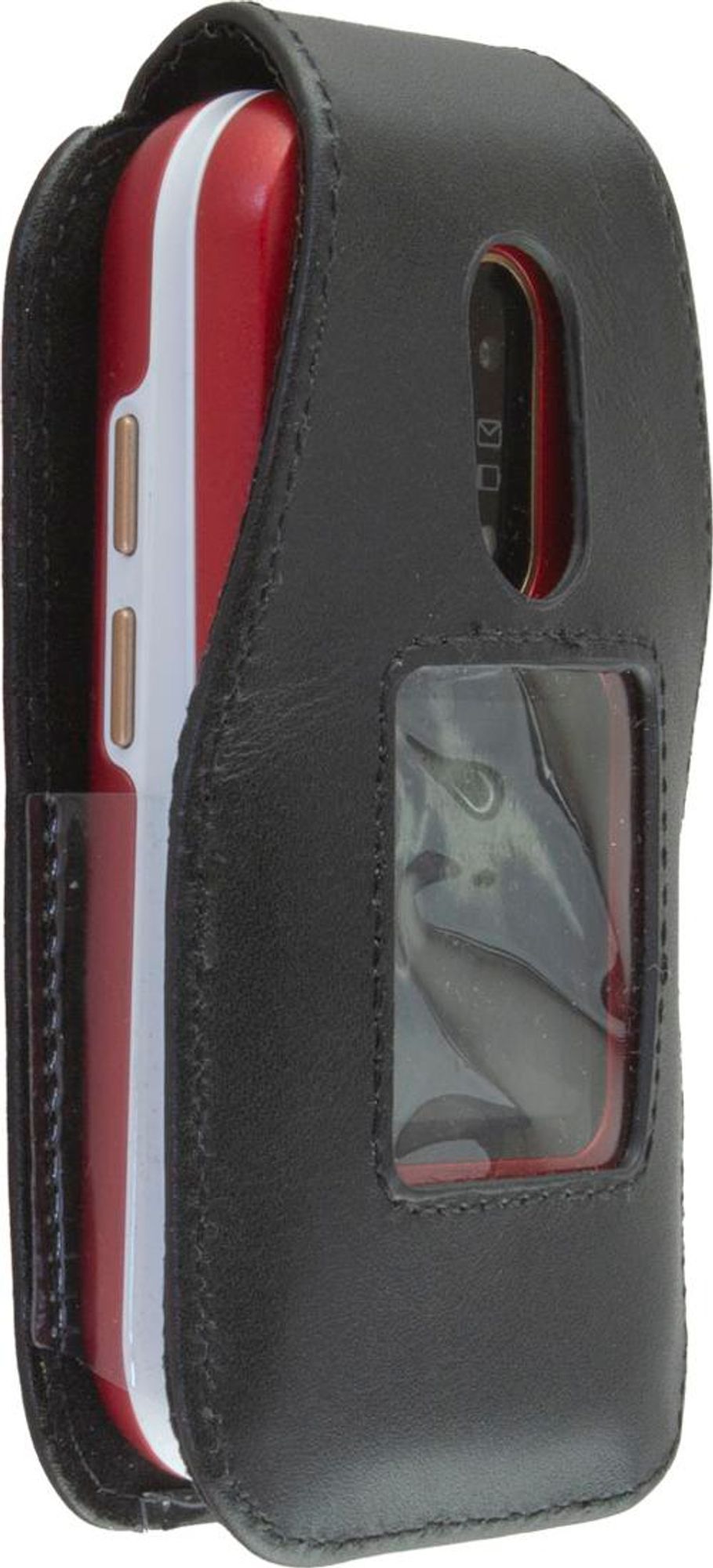 caseroxx Ledertasche mit Gürtelclip kompatibel mit Doro 6880 / 6881 aus Echtleder, Tasche mit Gürtelclip und Sichtfenster Bild 3