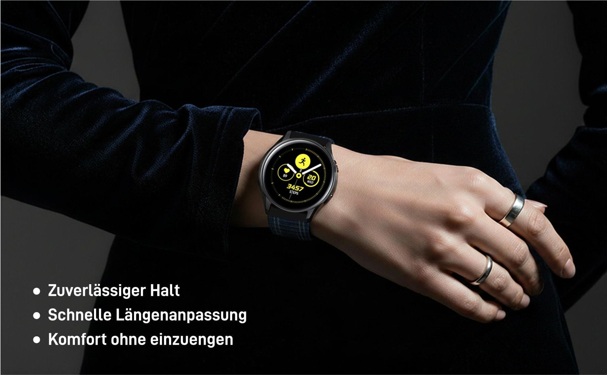 Bequemes Band für Samsung Galaxy Watch Active2 40mm aus weichem Material