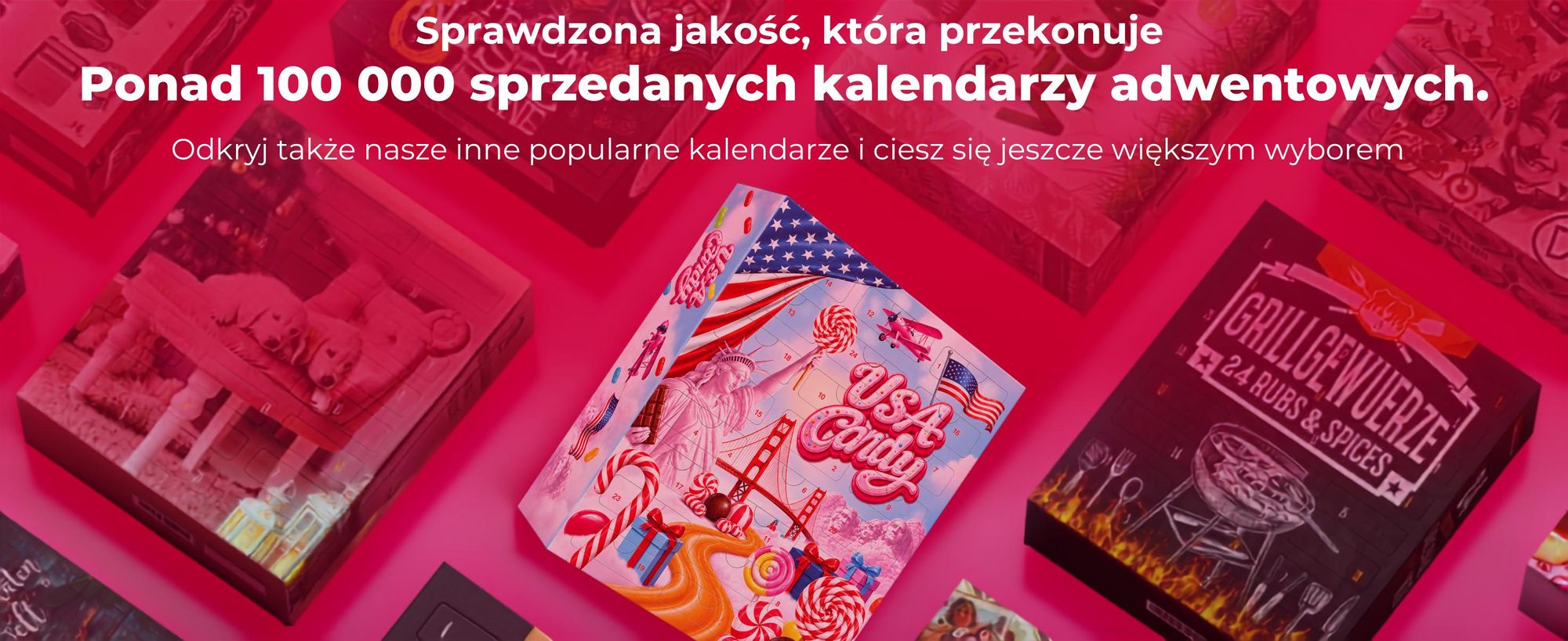 BOXILAND® kalendarz adwentowy US Sweets 2026, 24 amerykańskie słodycze