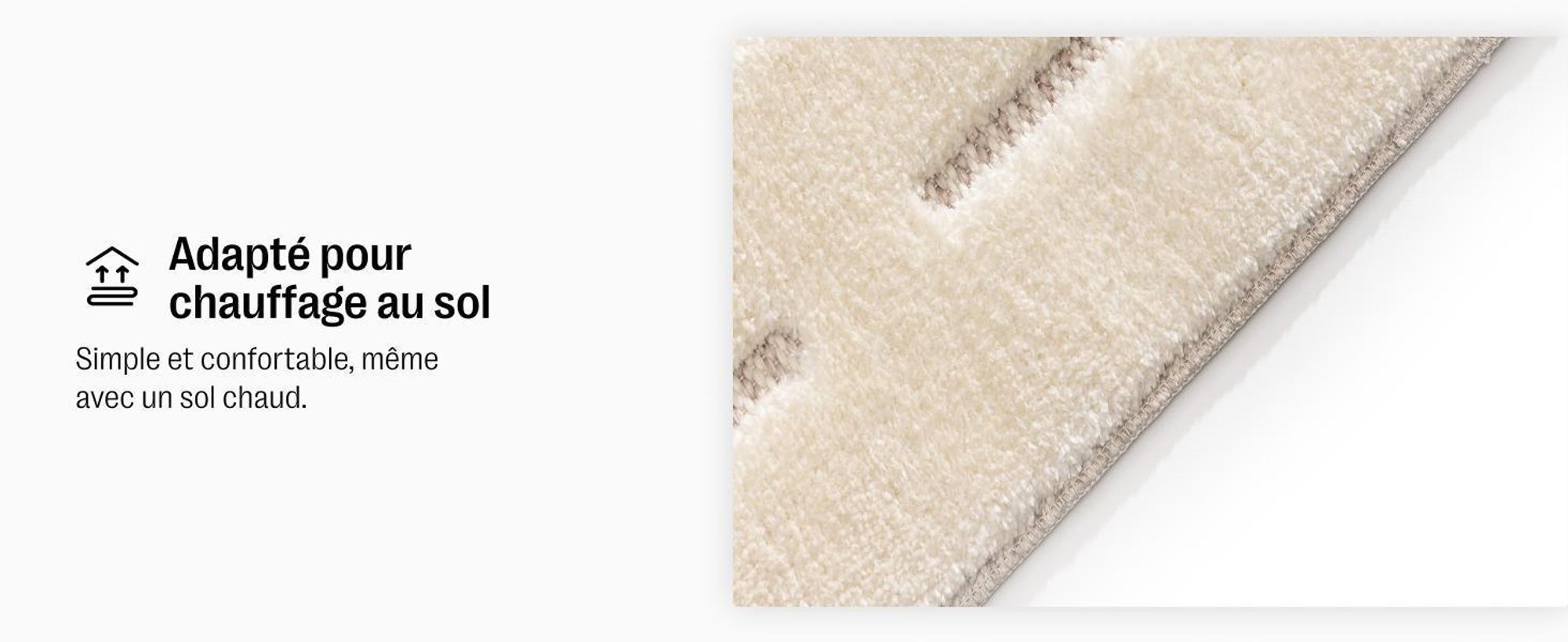 benuta tapis de salon Elvy Crème/Beige 200x300 cm tapis de salon rectangulaire motif poil ras doux moelleux