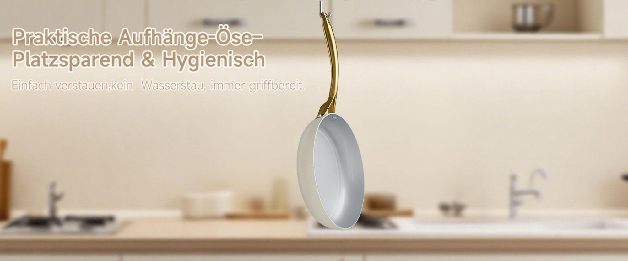 Pfanne 28cm Bratpfanne,Keramikpfanne,Antihaftbeschichtung Pfanne Induktion für alle Herdarten,Kratzfest,Hitzebeständig bis zu 280°C