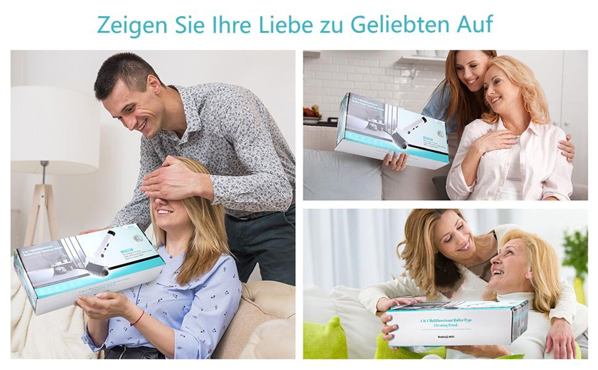 Elektrische Reinigungsbürste mit 4 Aufsätzen – 2 Geschwindigkeiten, wasserdicht (IPX7), kabellos & teleskopierbarer Stiel, für Bad, Küche,Fliesen,Auto