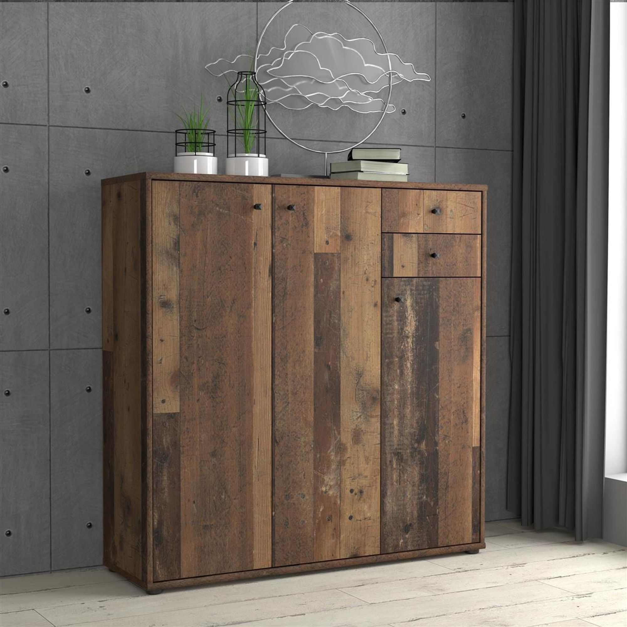 freiraum Kommode Tembi – moderne Kommode mit 3 Türen und 2 Schubladen