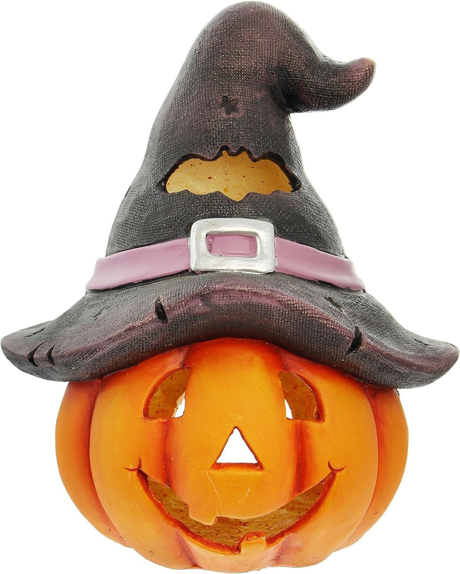 Kürbis-Windlicht Hexenhut, schöne schaurige Halloween Dekoration, vielseitig einsetzbar