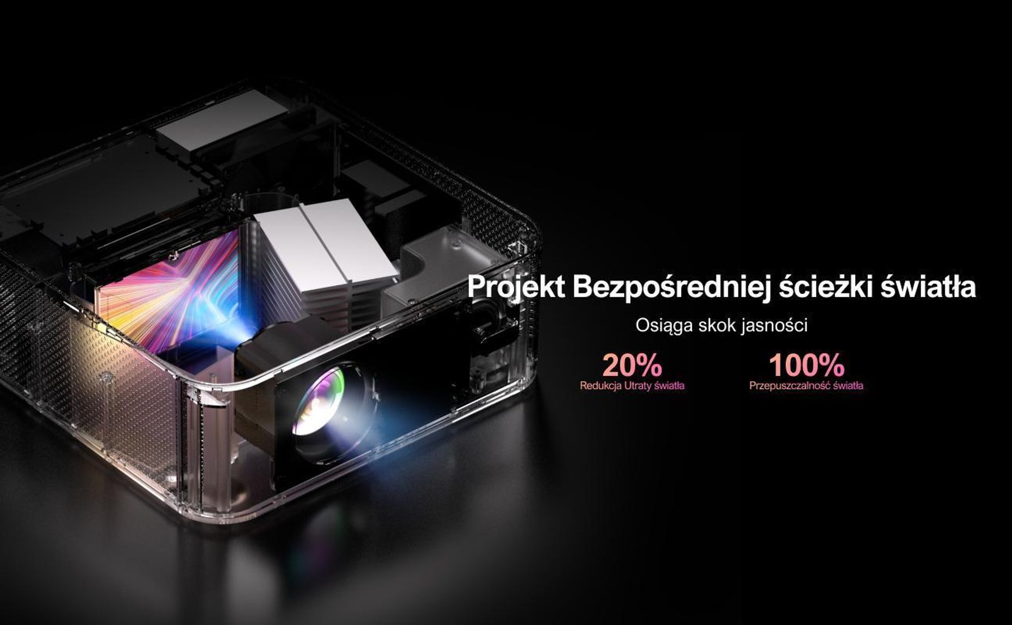Projektor ULTIMEA 1080P Zaktualizowana wersja z funkcją unikania przeszkód, 700 ANSI lumenów, 15000:1, inteligentne wyrównanie ekranu, Apollo-P40