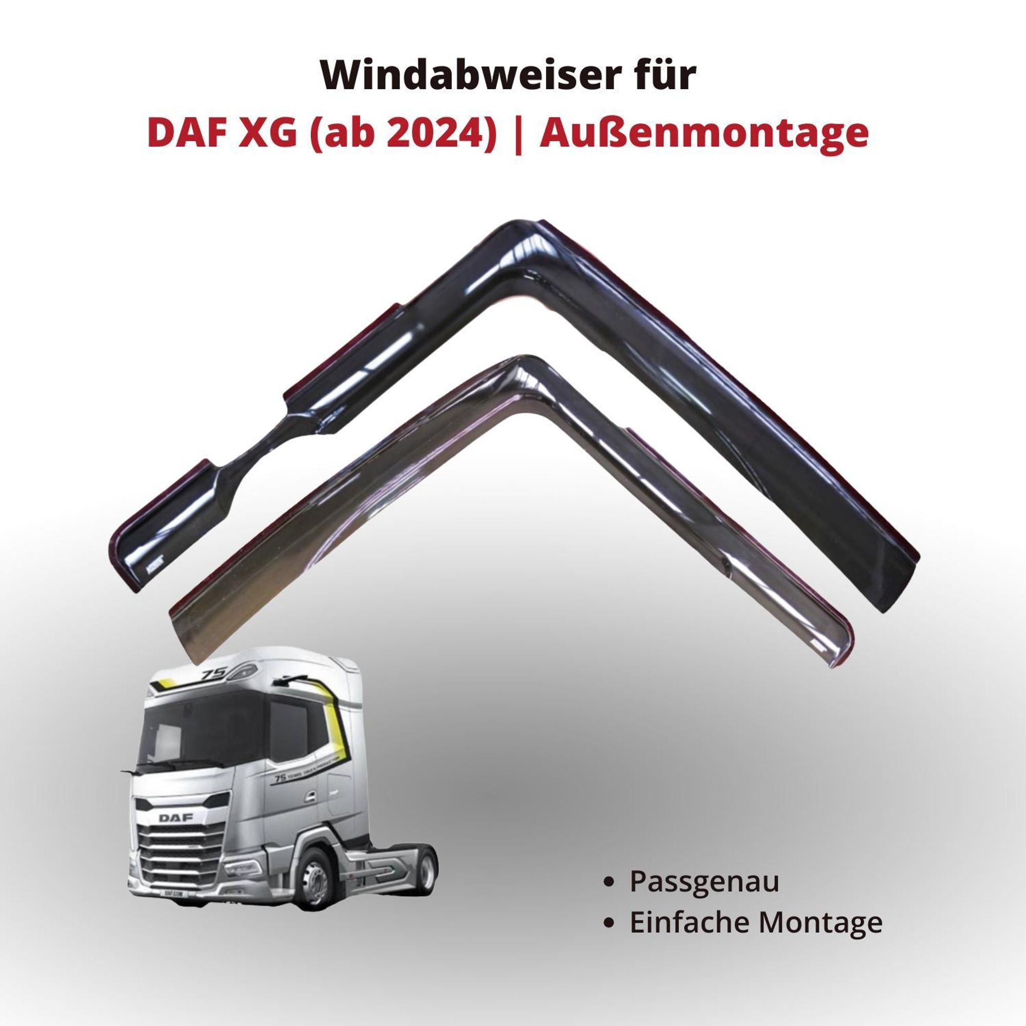 Windabweiser für DAF XG (ab 2024) | Außenmontage