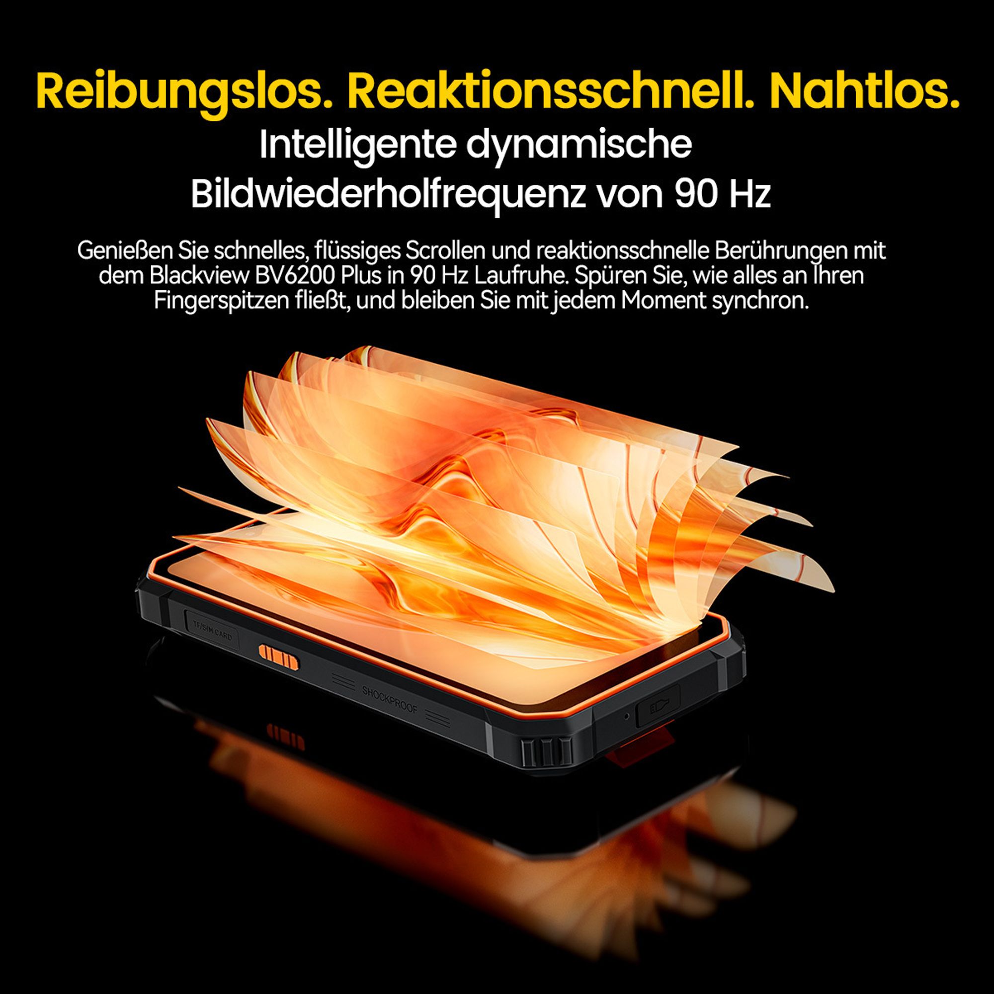 Blackview BV6200 Plus(2025) Outdoor Handy Ohne Vertrag, 11000mAh/18W/5W Reverse Charging, 24GB+256GB,98DB Lautsprecher, 6.56", IP69, Gemini, NFC