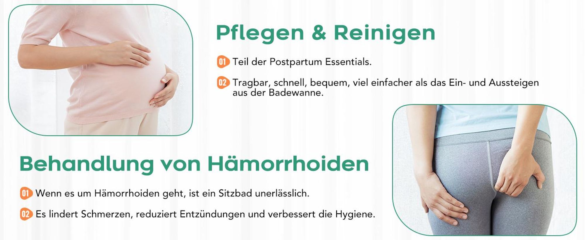 Bidet Einsatz, Faltbares Sitzbad für die Toilette, Tragbares Sitzbadewanne für Hämorrhoidenbehandlung, Wochenbettpflege, Schwangere